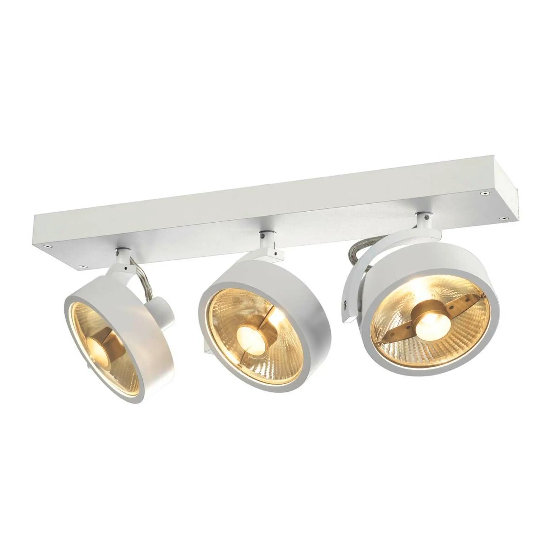 BIG WHITE SLV KALU, nástěnné a stropní svítidlo, tři žárovky, QPAR111, kulaté, bílé matné, max. 225 W 147321