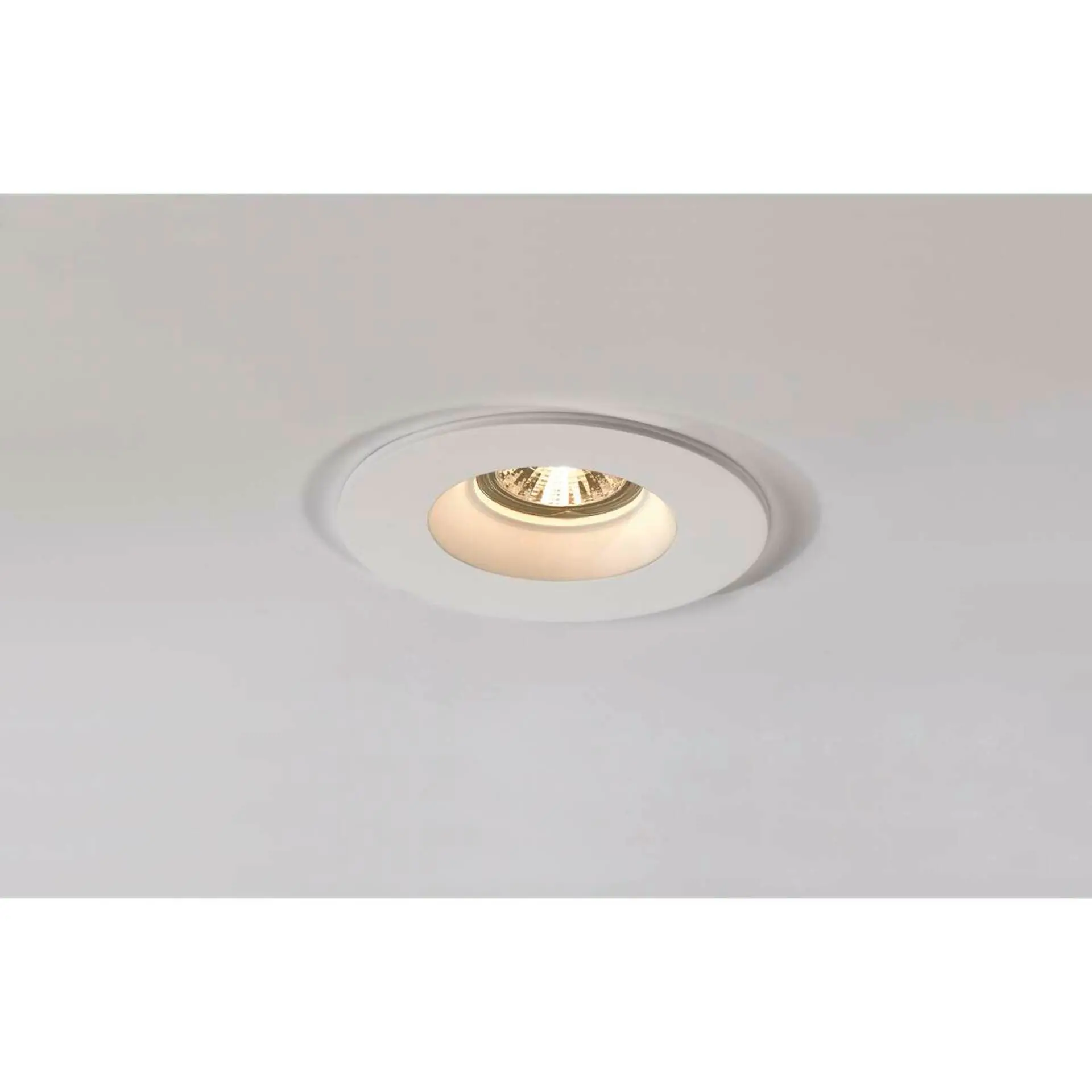 BIG WHITE SLV PLASTRA, vestavné svítidlo, QPAR51, kulaté, bílá sádra, max. 35 W 148070