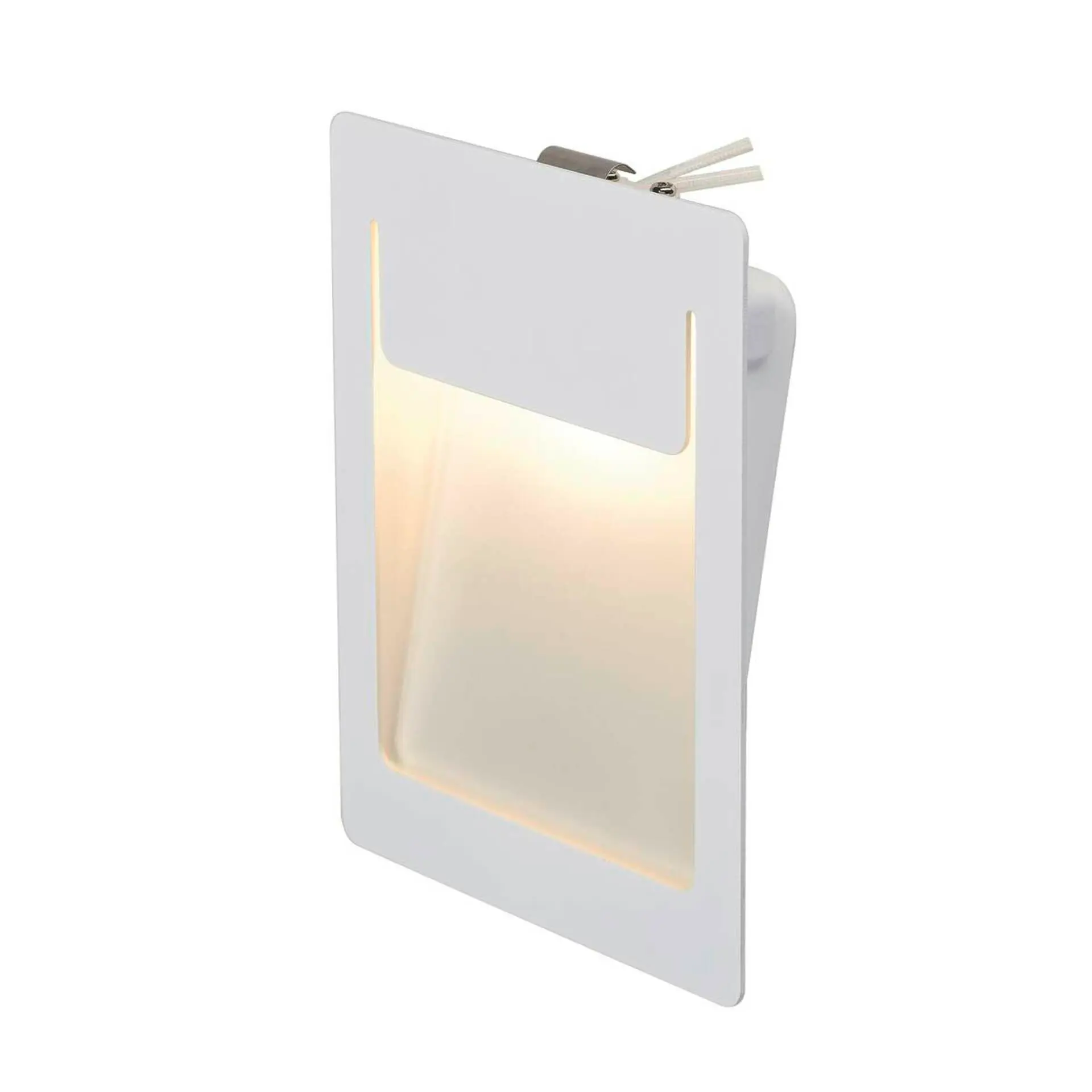 BIG WHITE SLV DOWNUNDER PUR 155, vestavné svítidlo, LED, 3000K, hranaté, bílé, D/Š/V 12/3,2/15,5 cm, vč. listových pružin 151952