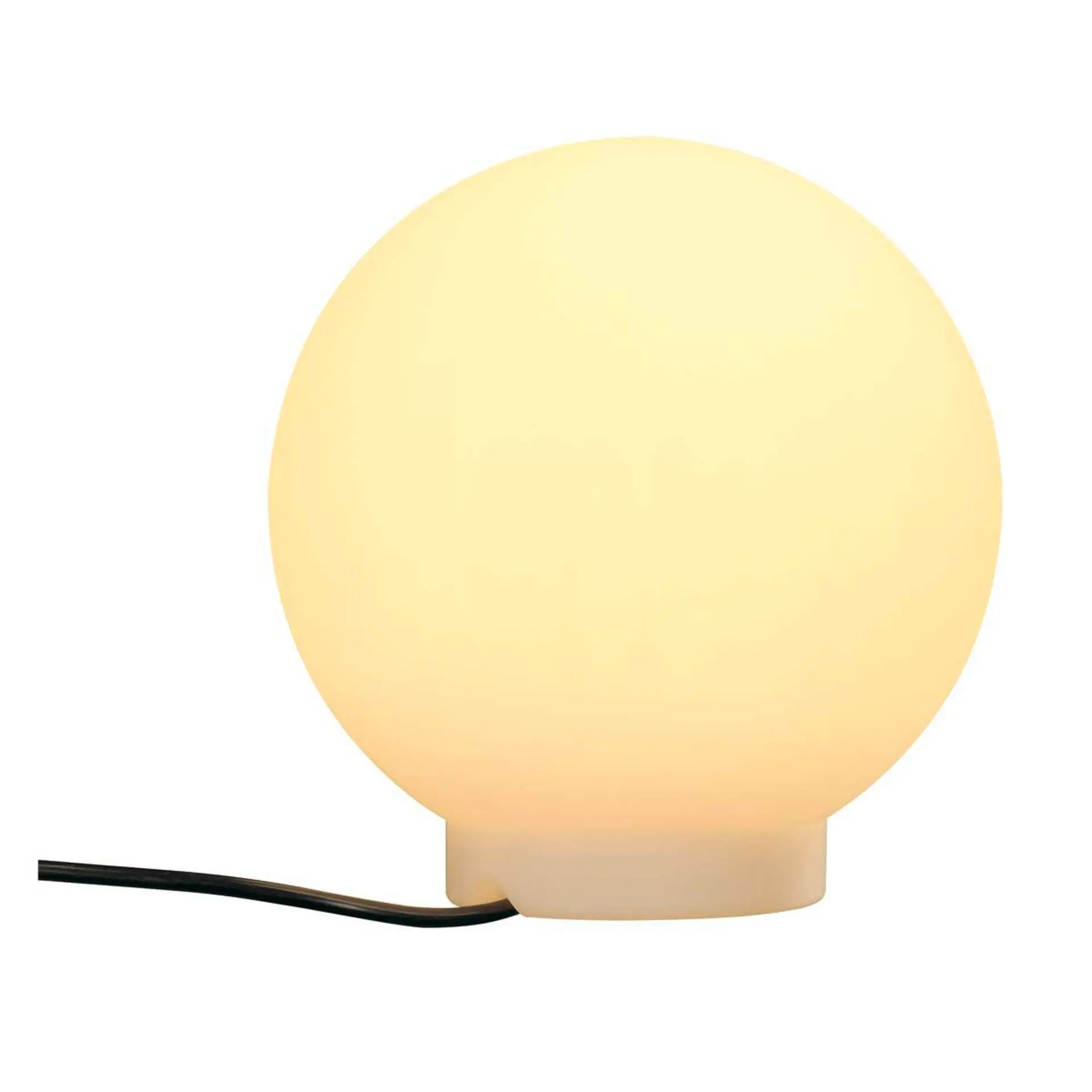 BIG WHITE SLV ROTOBALL FLOOR 25, venkovní stojací lampa, TC-(D,H,T,Q)SE, IP44, koule, bílá, pr. 25 cm, max. 24 W 227219