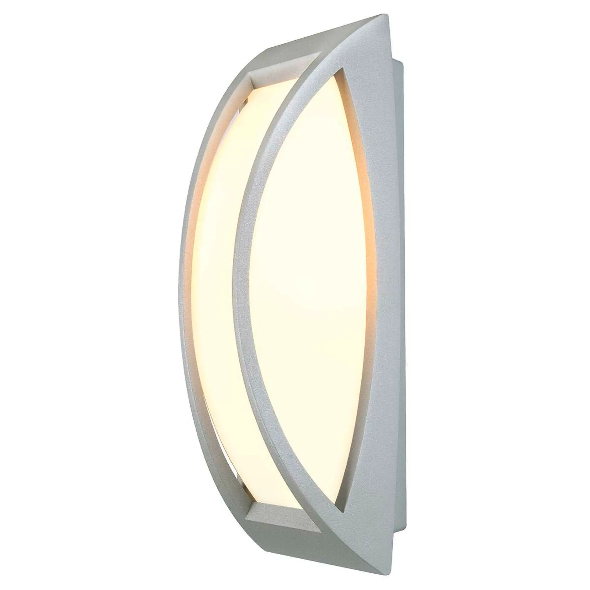 BIG WHITE SLV MERIDIAN 2, venkovní nástěnné a stropní svítidlo, TC-(D,H,T,Q)SE, IP54, stříbrošedé, max. 25 W 230444