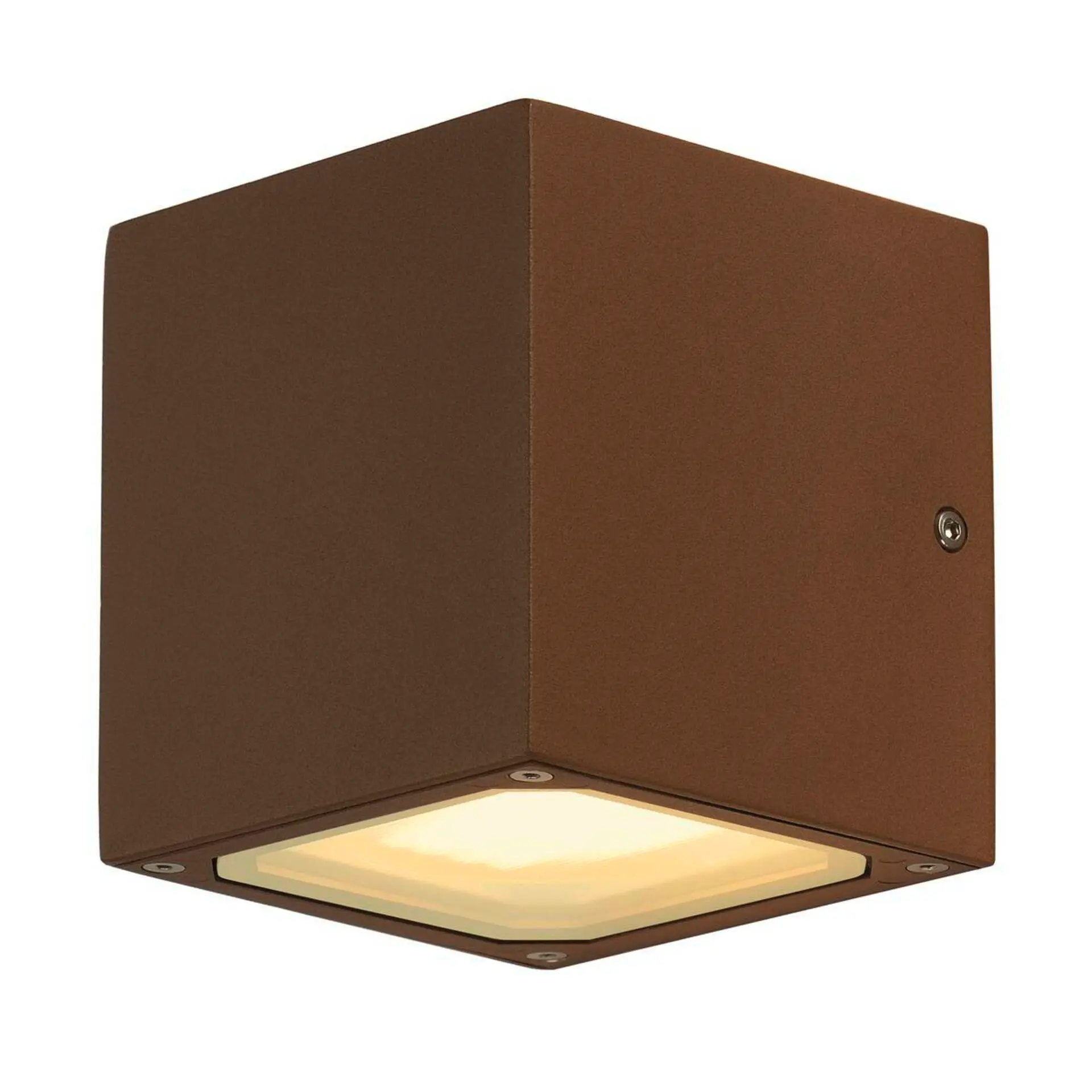 BIG WHITE SLV SITRA CUBE, venkovní nástěnné svítidlo, TCR-TSE, IP44, rezavé, max. 18 W 232537