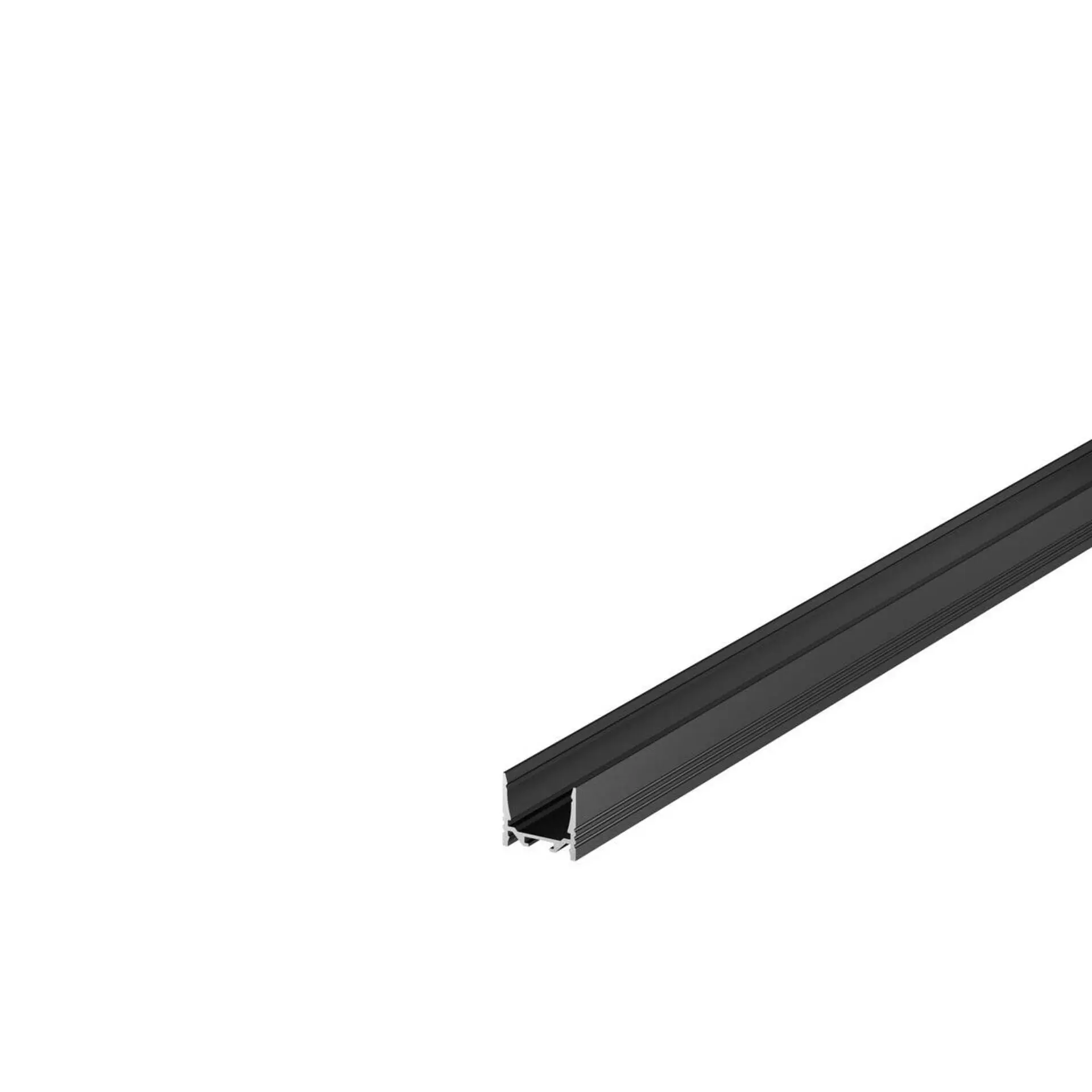 BIG WHITE SLV GRAZIA 20, profil na stěnu, LED, standard, drážkovaný, 3m, černý 1000516
