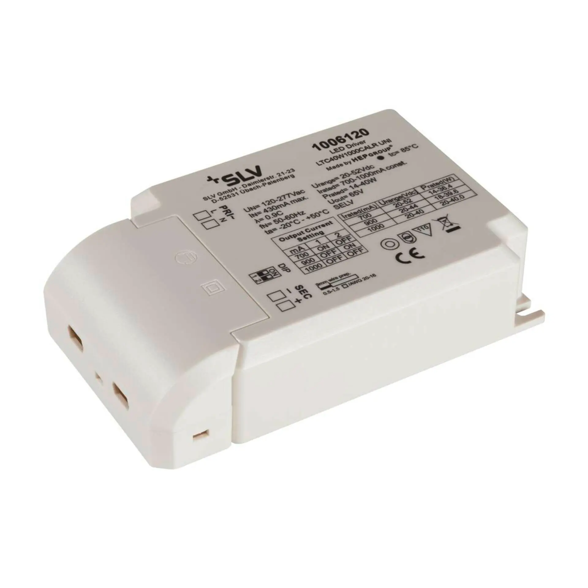 BIG WHITE SLV LED driver 40 W 700/900/1000mA 1006120