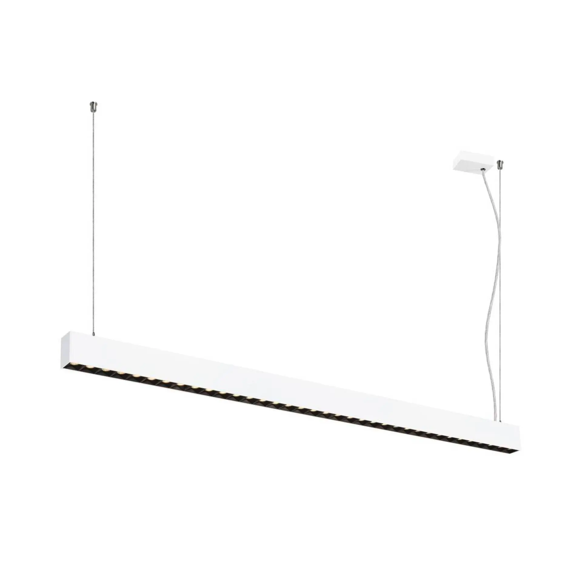 BIG WHITE SLV GLENOS PRO závěsné svítidlo, 1,5 m, DALI, UGR16, délka závěsu 210 cm, 3000K, 75°, bílá / černá 1010513