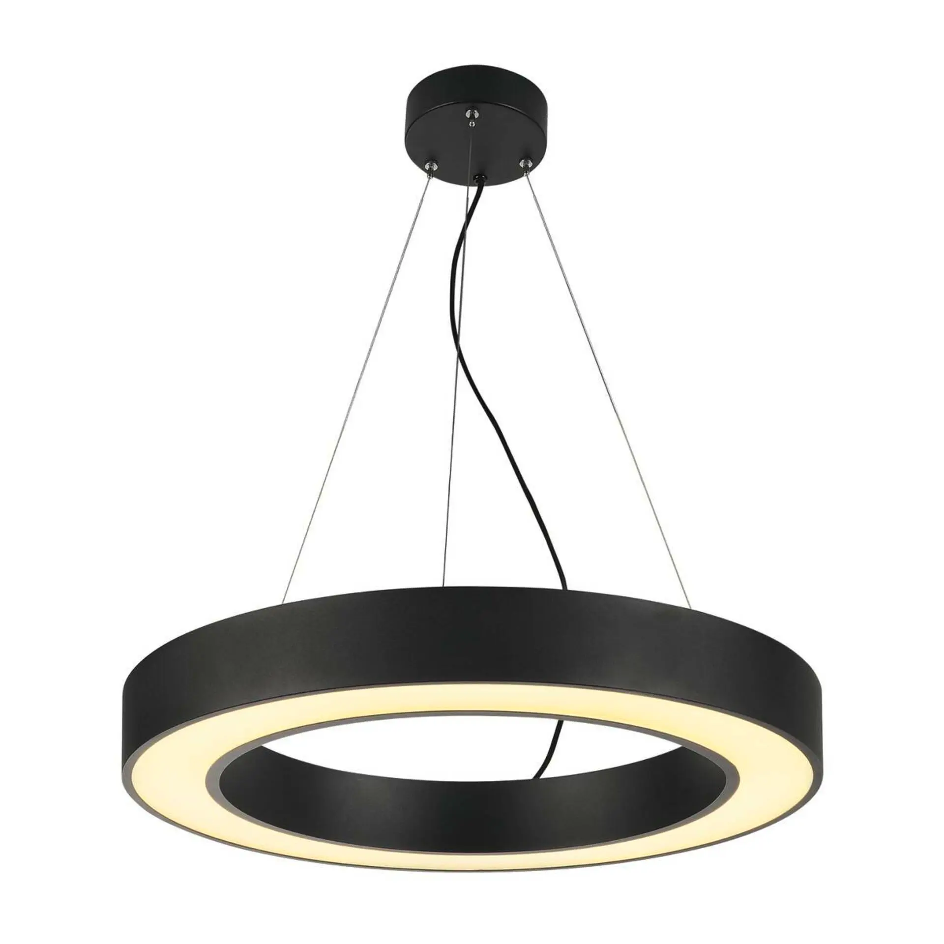 BIG WHITE SLV MEDO RING 60, závěsné svítidlo, LED, černé, pr. 60 cm, vč. ovladače LED 133840