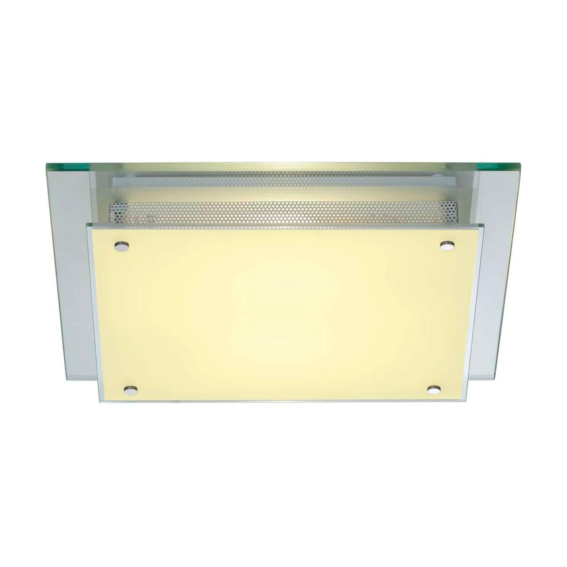 BIG WHITE SLV Stropní svítidlo GLASSA E27 stropní čtvercová 230V E27 2x60W 155180