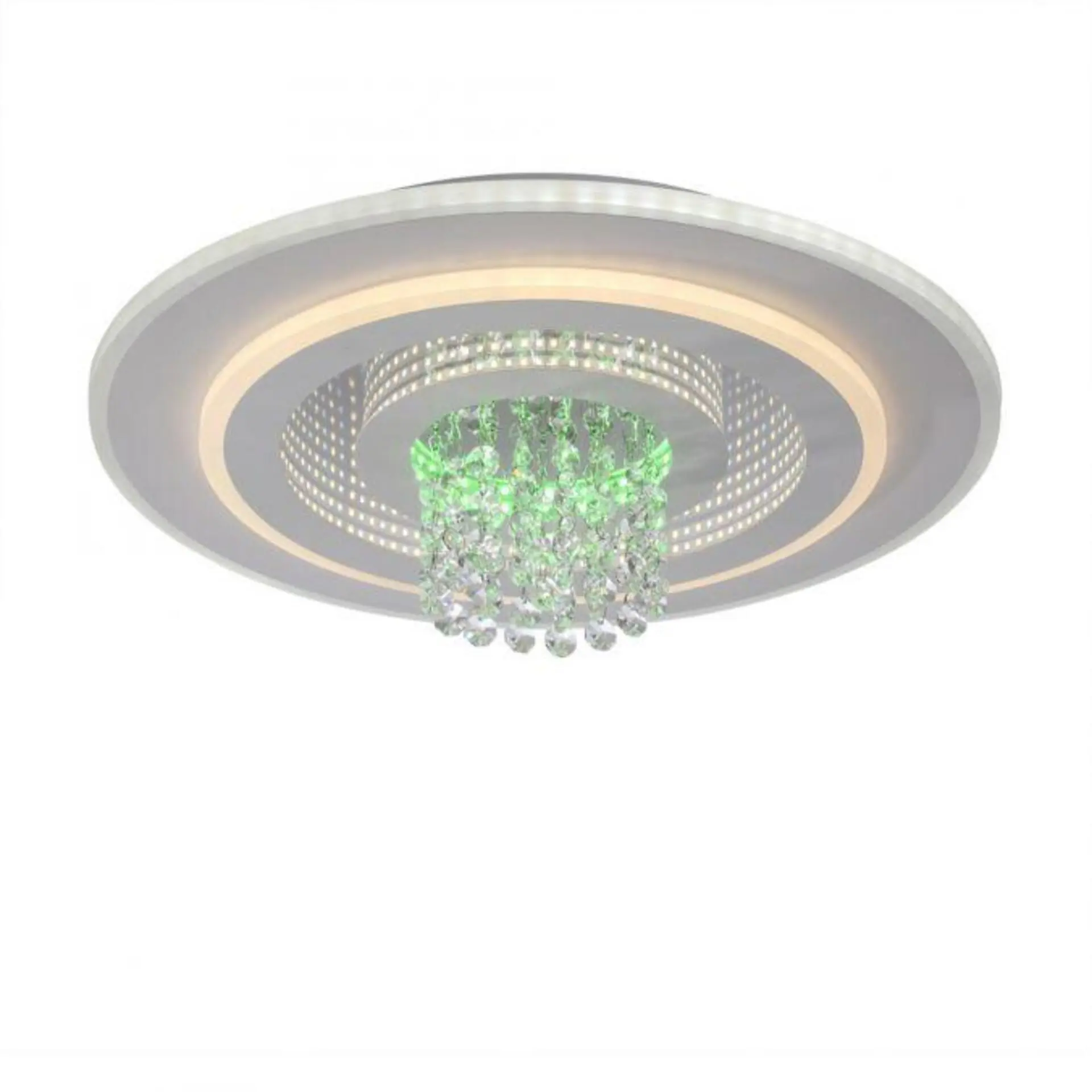 PAUL NEUHAUS JUST LIGHT LED stropní svítidlo TOLAGO, bílé, s tunelovým efektem a křišťálem RGB/3000-6500K