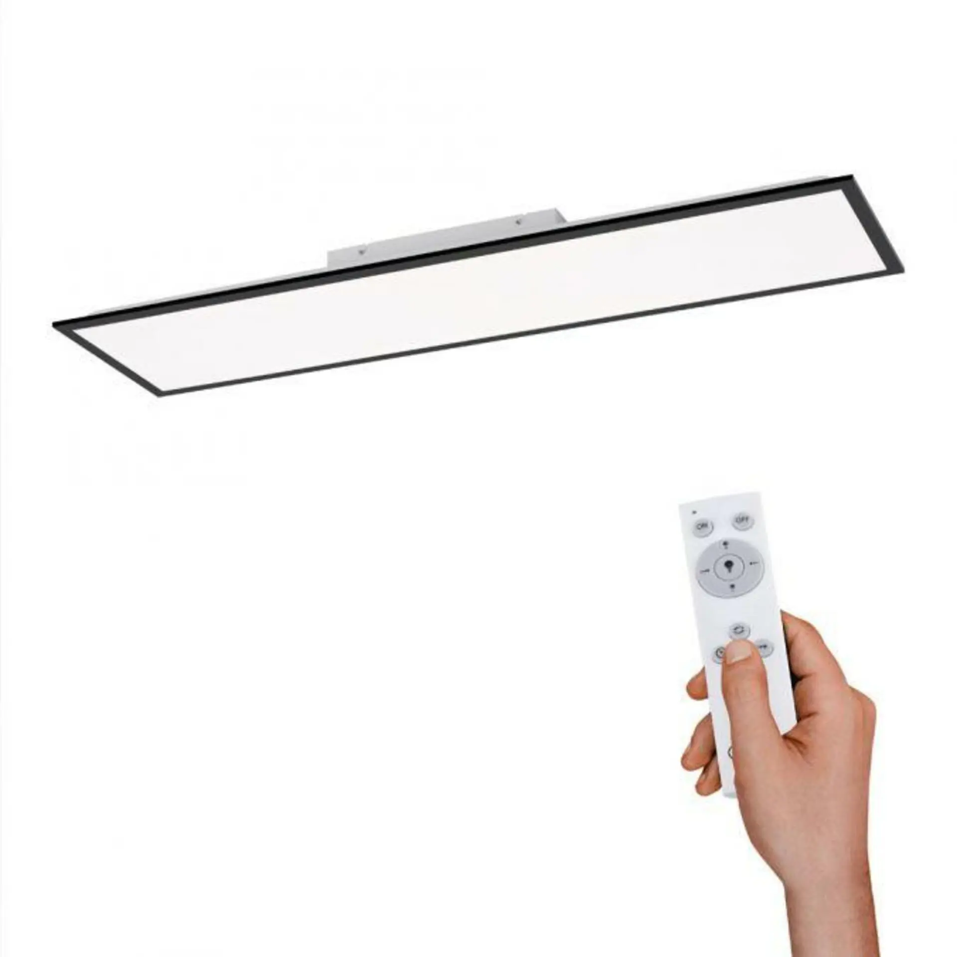 LEUCHTEN DIREKT is JUST LIGHT LED stropní svítidlo hranaté v černé s nastavitelou barvou světla a funkcí stmívání 36W 2700-5000K