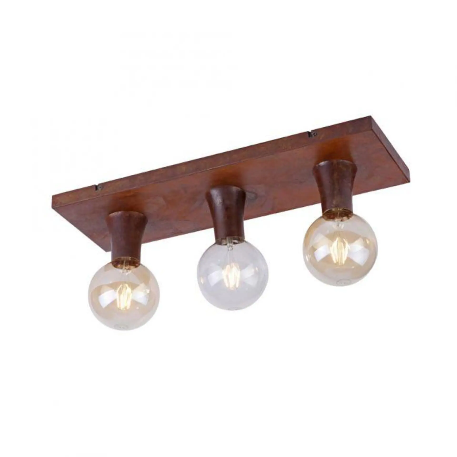 JUST LIGHT LEUCHTEN DIRECT Stropní svítidlo, 3-ramenné, barva rzi, rustikální LD 14780-48
