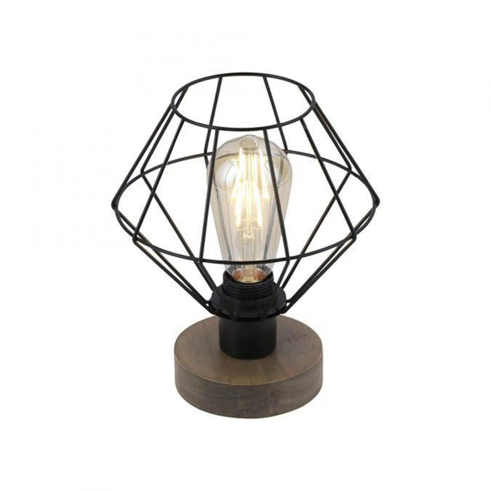 LEUCHTEN DIREKT is JUST LIGHT Stolní lampa, dřevodekor, 1xE27 max. 40 W, do interiéru, dřevodekor+kov,