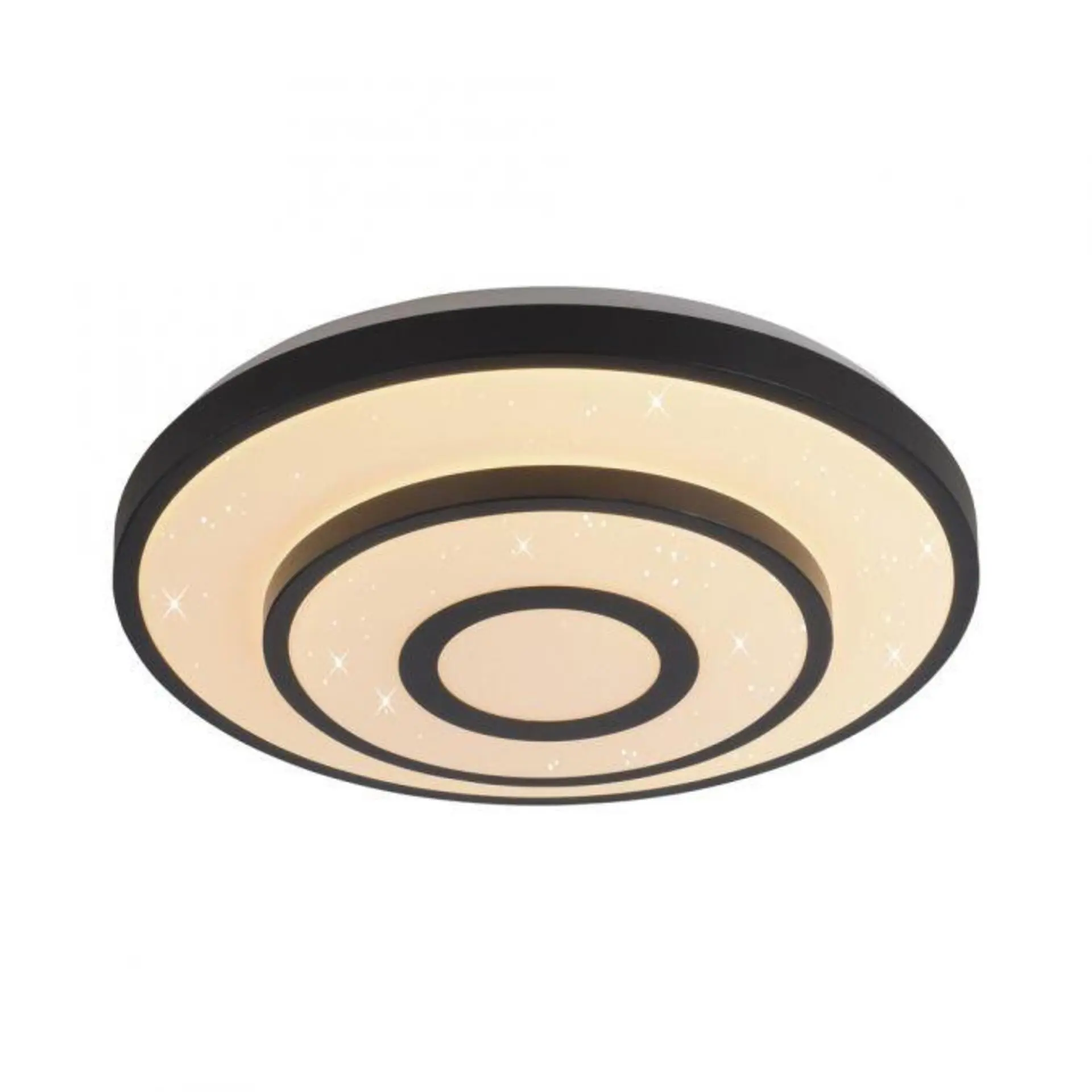 PAUL NEUHAUS JUST LIGHT LED stropní svítidlo TURANUS, černé, kruhové, hvězdné nebe 3000K