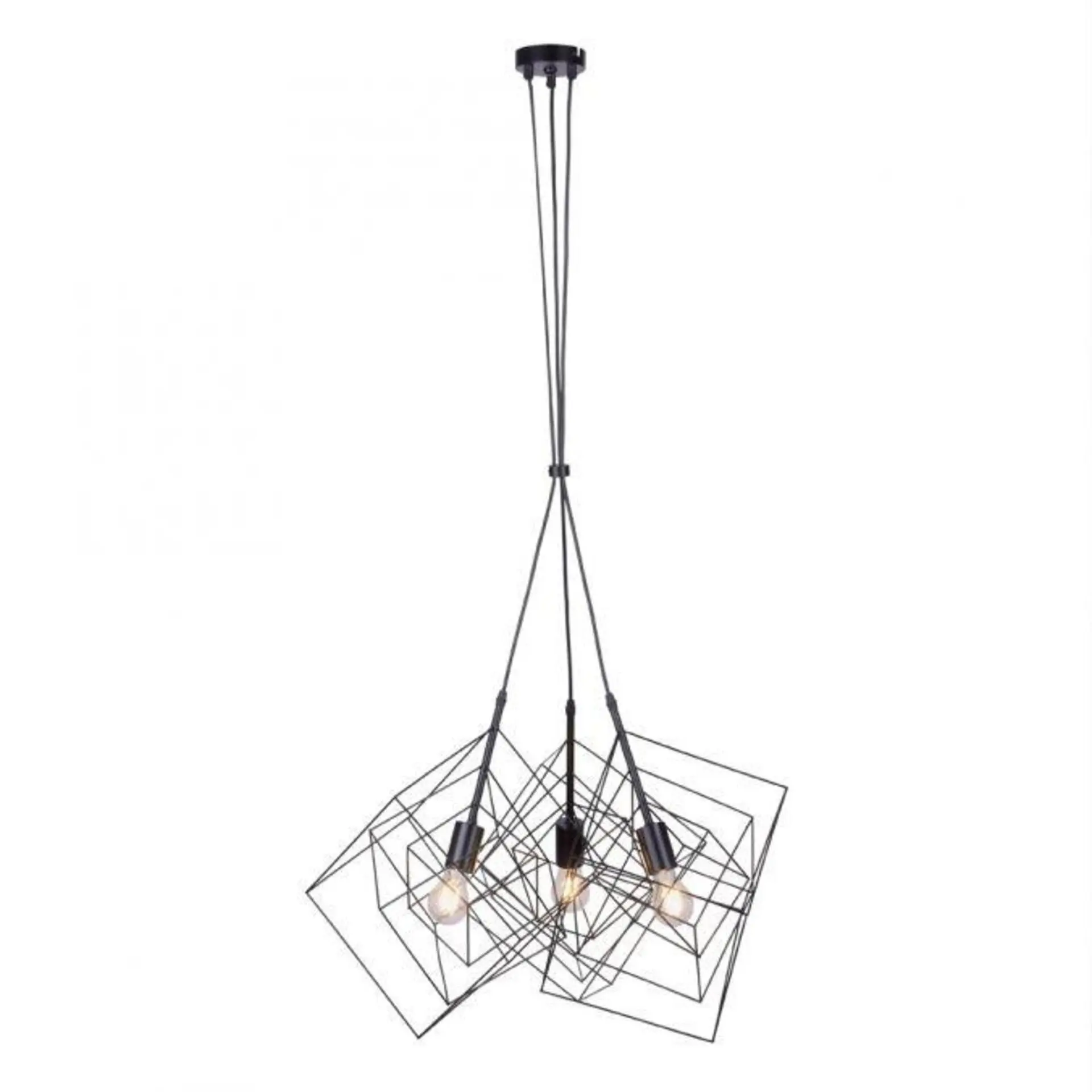LEUCHTEN DIREKT is JUST LIGHT Závěsné svítidlo v černé barvě s kovovým tělem v trendy retro designu
