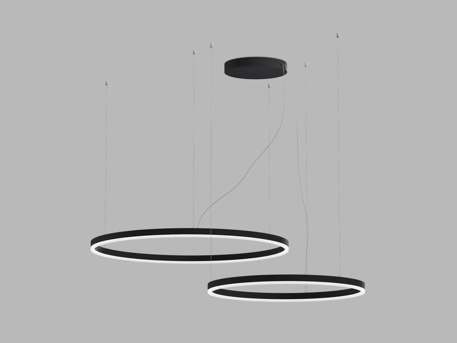 LED2 3274673ZBTW Závěsné svítidlo CIRCLE SET 2 P-Z, B ZIGBEE TW 104W 2700K-4000K černá