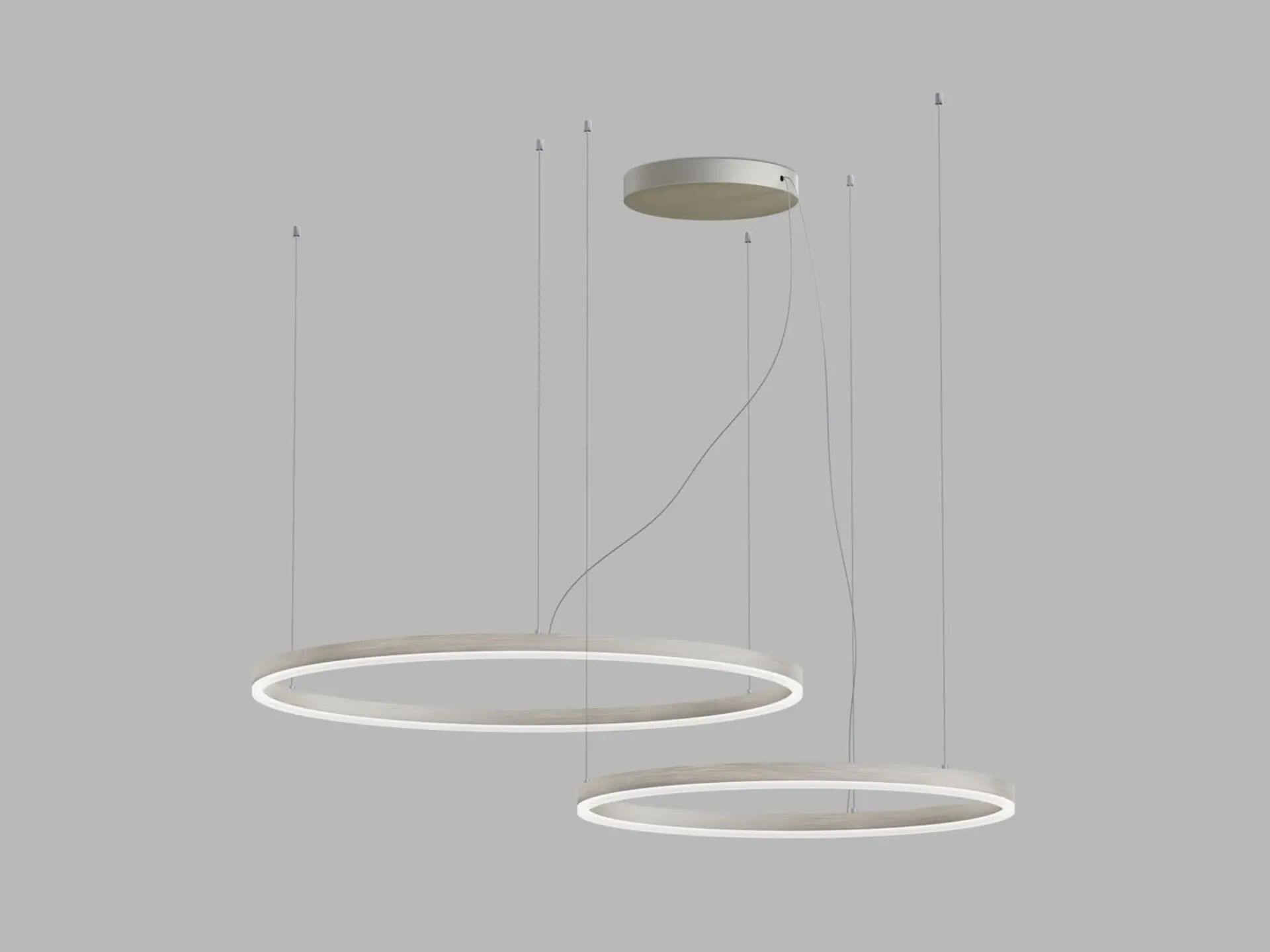 LED2 3274676CSTW Závěsné svítidlo CIRCLE SET 2 P-Z, N CASAMBI TW 104W 2700K-4000K matný nikl