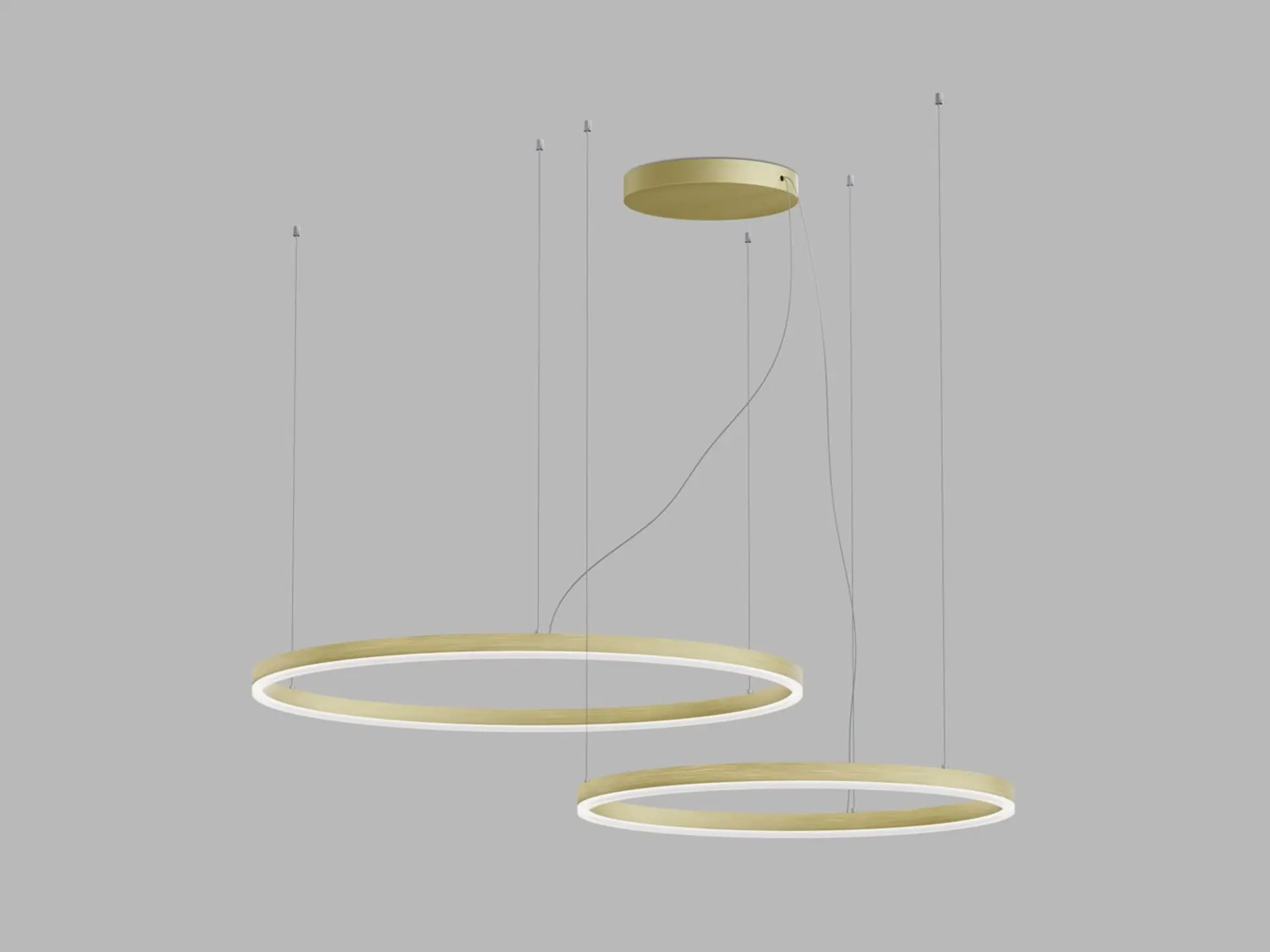 LED2 3274677CSTW Závěsné svítidlo CIRCLE SET 2 P-Z, G CASAMBI TW 104W 2700K-4000K zlatá