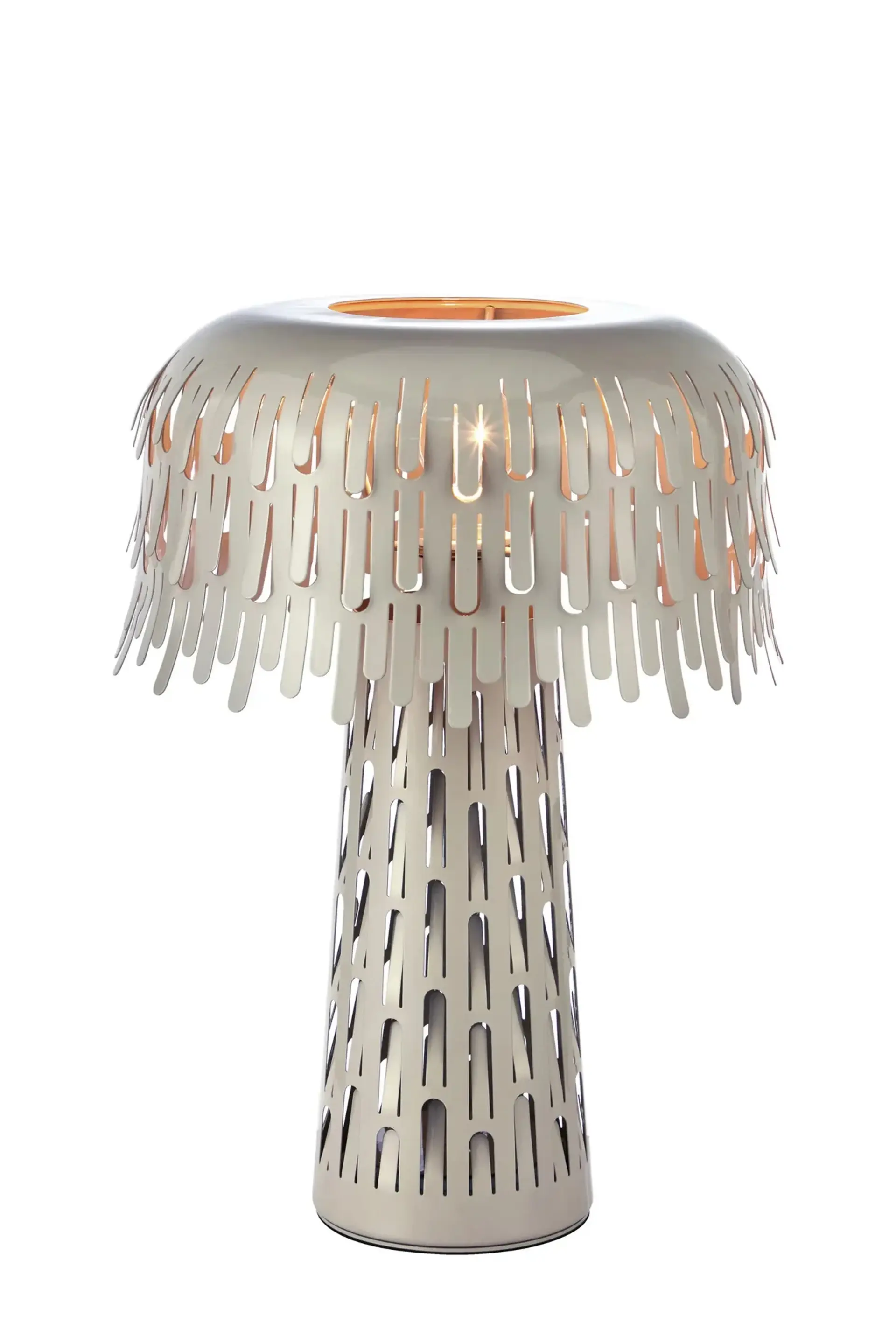 Bílá stolní lampa s kovovým stínidlem (výška 38 cm) Verbera – Markslöjd