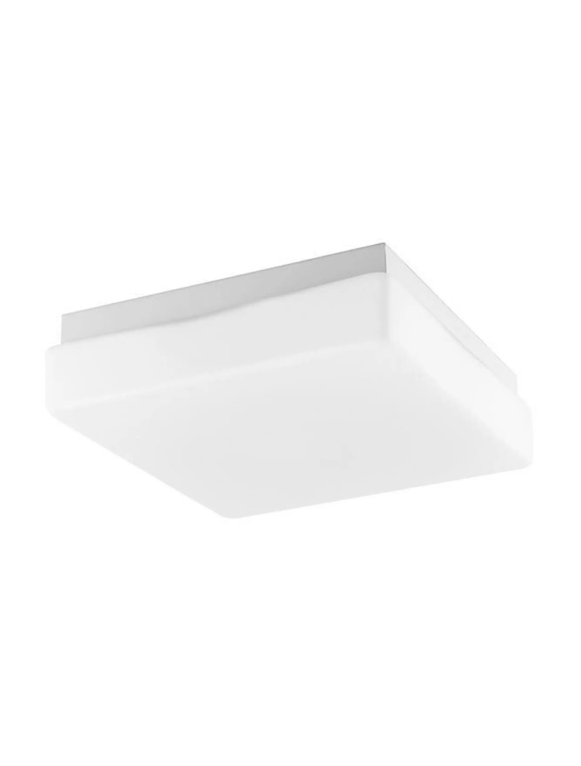 Nova Luce Elegantní koupelnové stropní svítidlo Cube z bílého opálového skla - 1 x 40 W, 205 x 205 x 70 mm NV 6110041