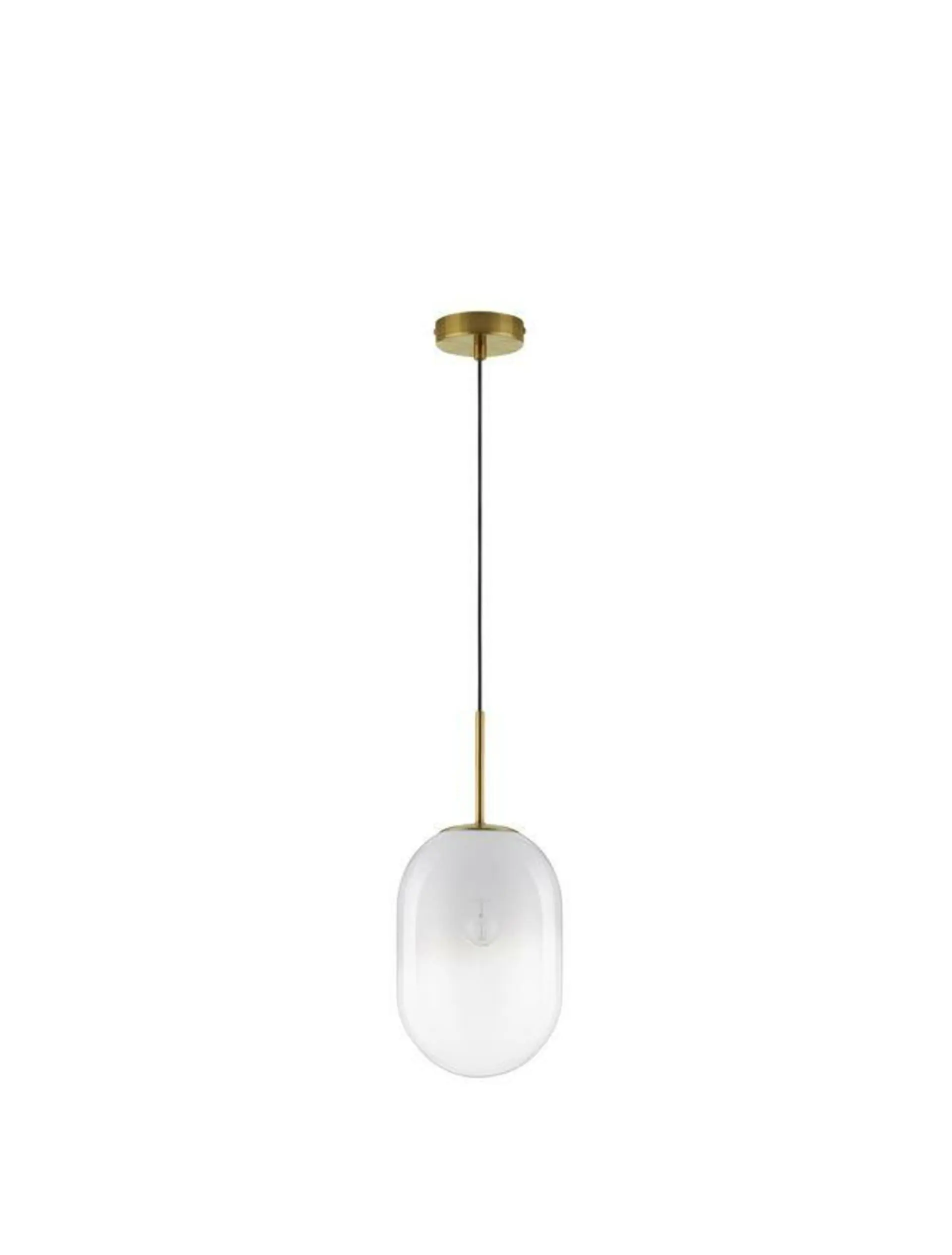 NOVA LUCE závěsné svítidlo CHRYSI mosazný zlatý kov a bílé sklo s přechody G9 1x5W 230V IP20 bez žárovky 9092822