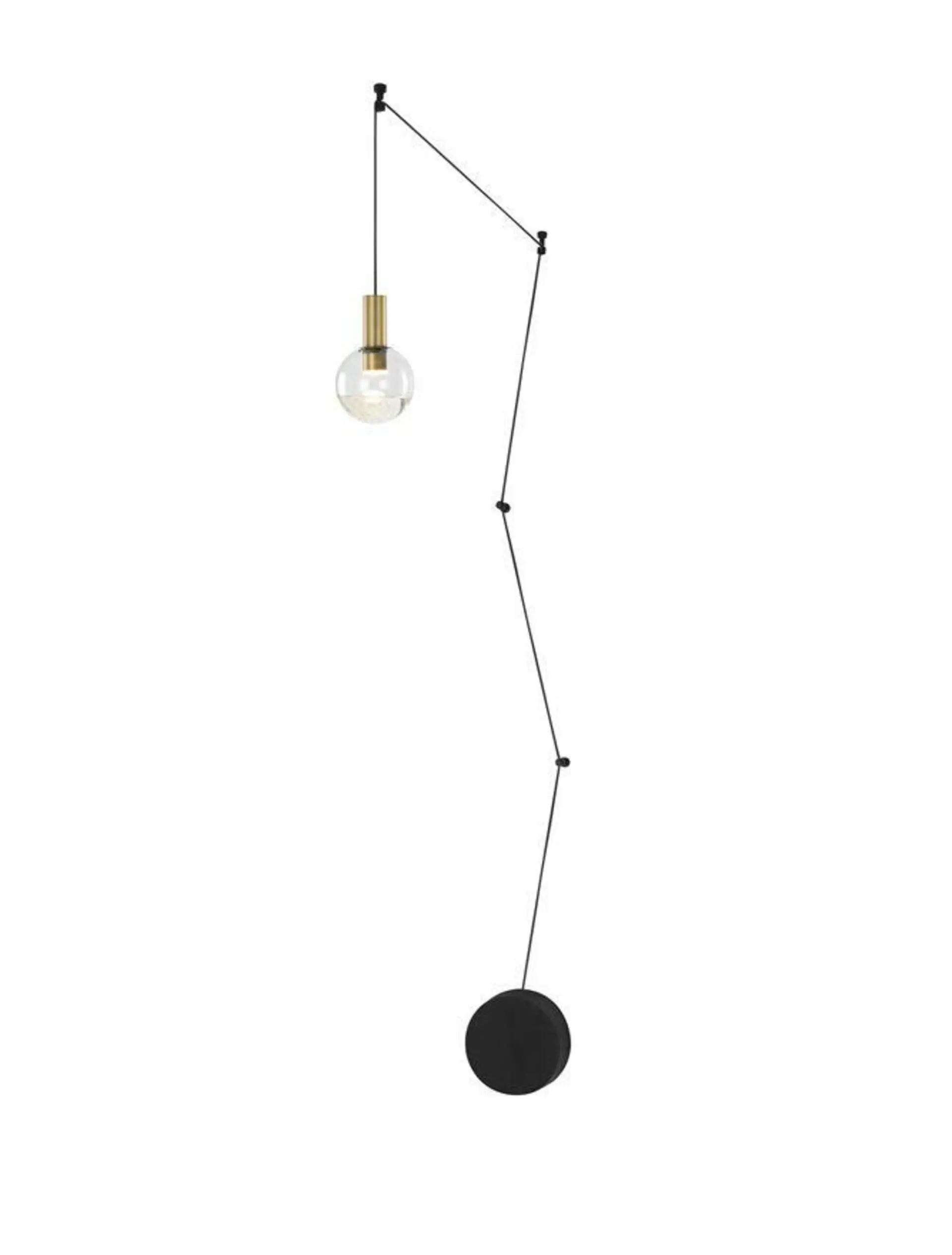 NOVA LUCE závěsné svítidlo BELAR čiré sklo a akryl mosazný kov LED 4.8W 230V 3000K IP20 9117002