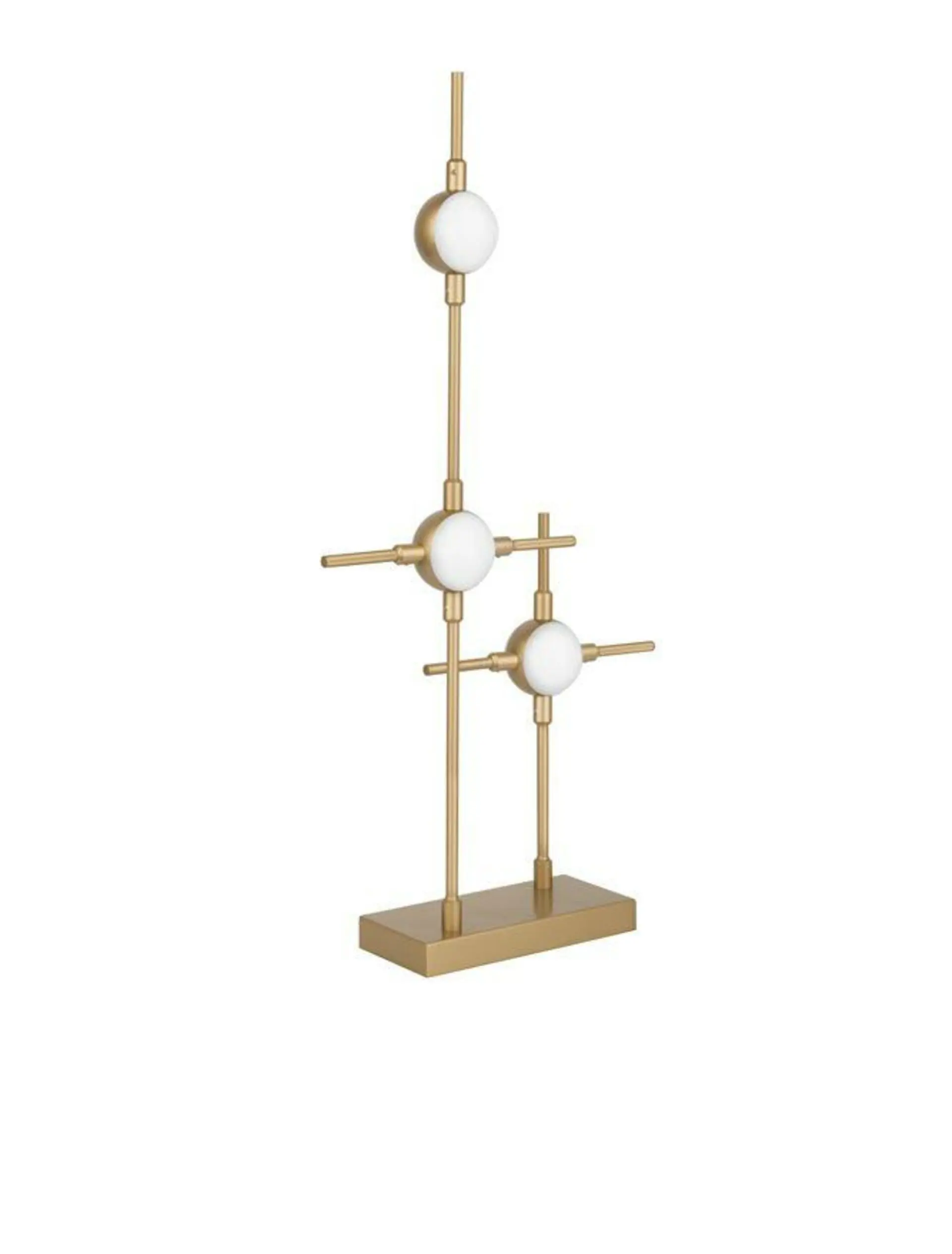 Kovová LED stolní lampa ve zlaté barvě se stínidlem z akrylového skla (výška 52 cm) Atomo – Nova Luce