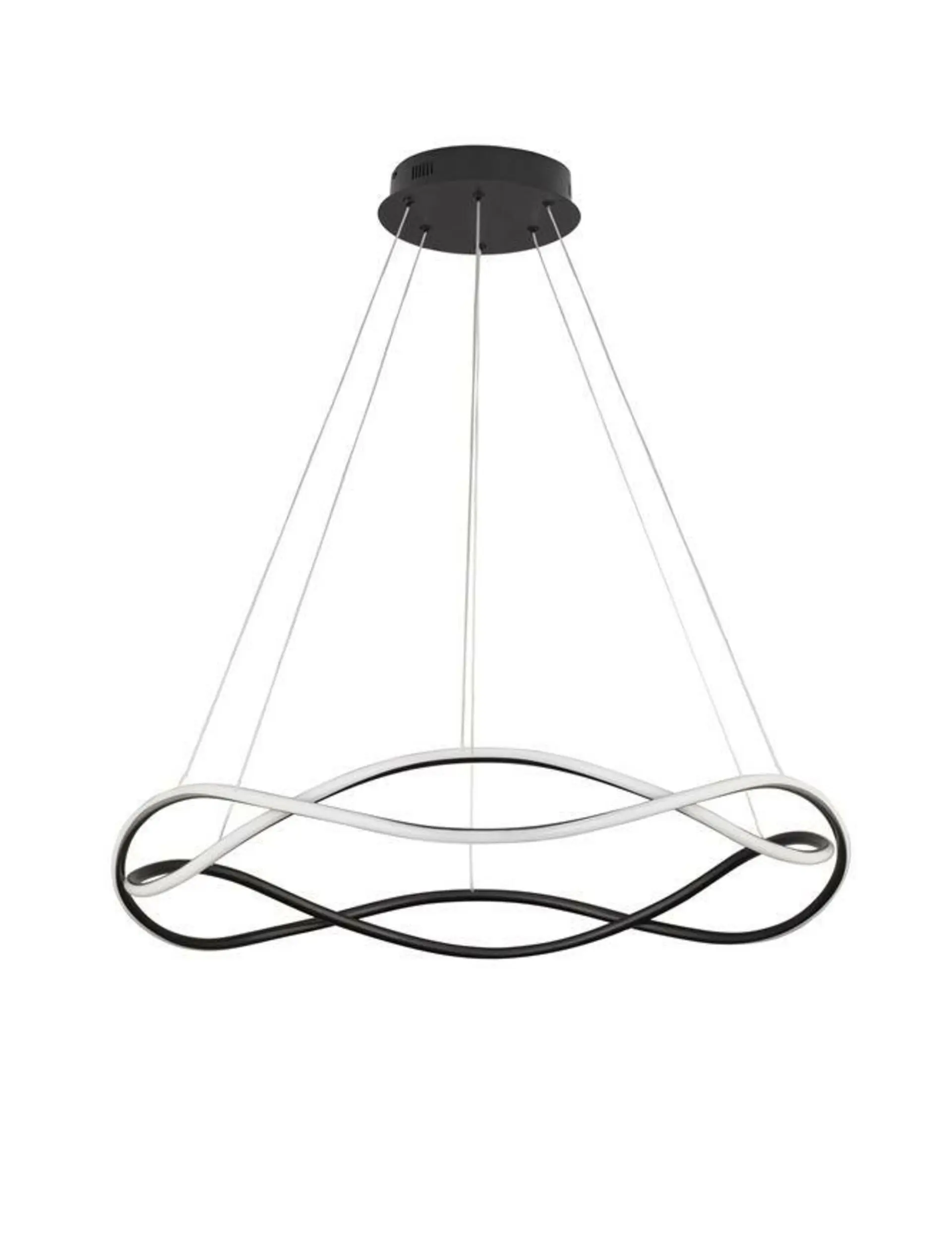 NOVA LUCE závěsné svítidlo JINAL LED závěsné svítidlo černý kov, hliník a silikon 3000K 55W IP20 stmívatelné 9348103
