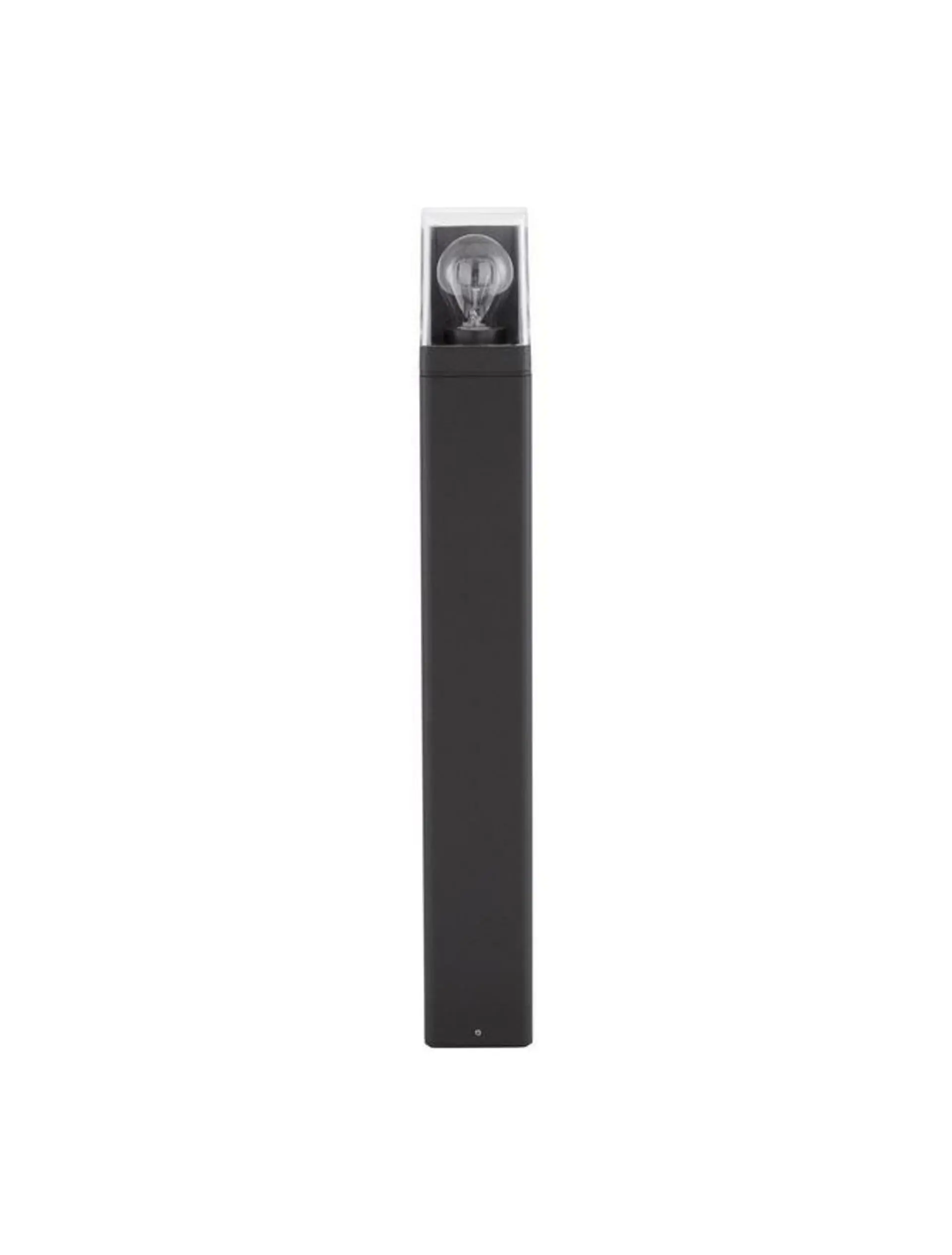 NOVA LUCE venkovní sloupkové svítidlo SELENA antracitový hliník a čirý akryl E27 1x12W 220-240V bez žárovky IP65 9492750