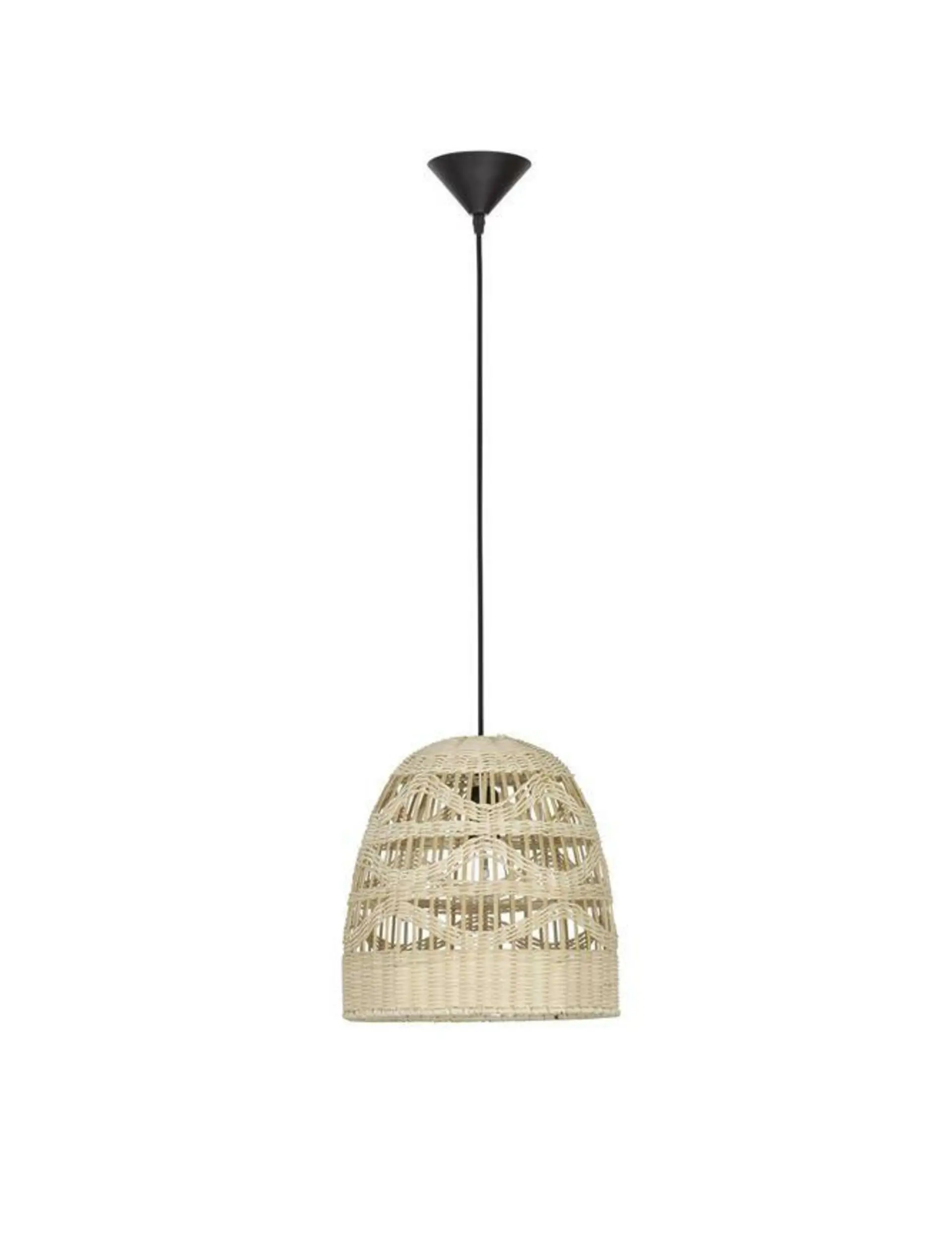 NOVA LUCE závěsné svítidlo MARLO přírodní ratan černý kabel E27 1x12W 230V IP20 bez žárovky 9586505