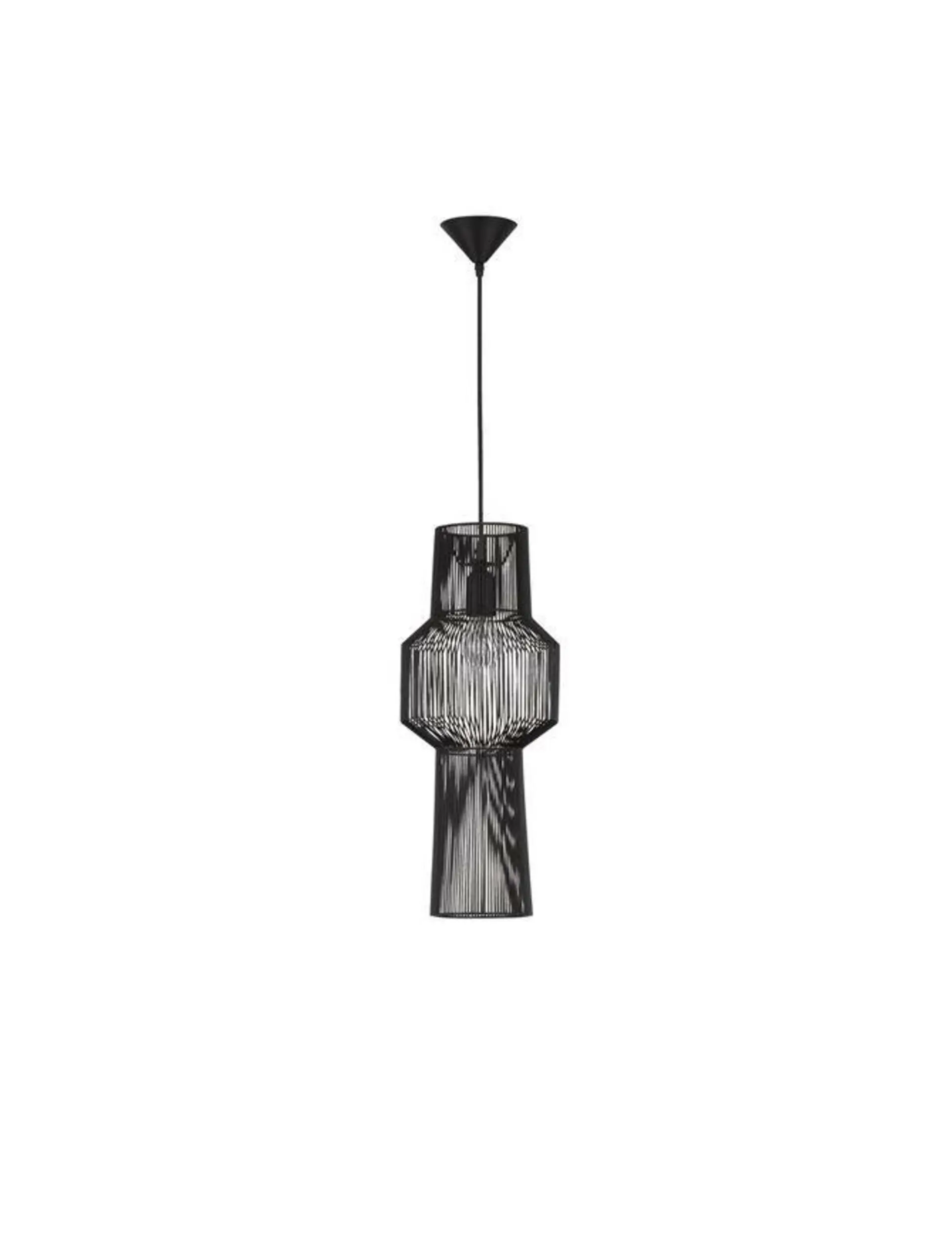 NOVA LUCE závěsné svítidlo BREDO černý hliník černý kabel E27 1x12W 230V IP20 bez žárovky 9586511