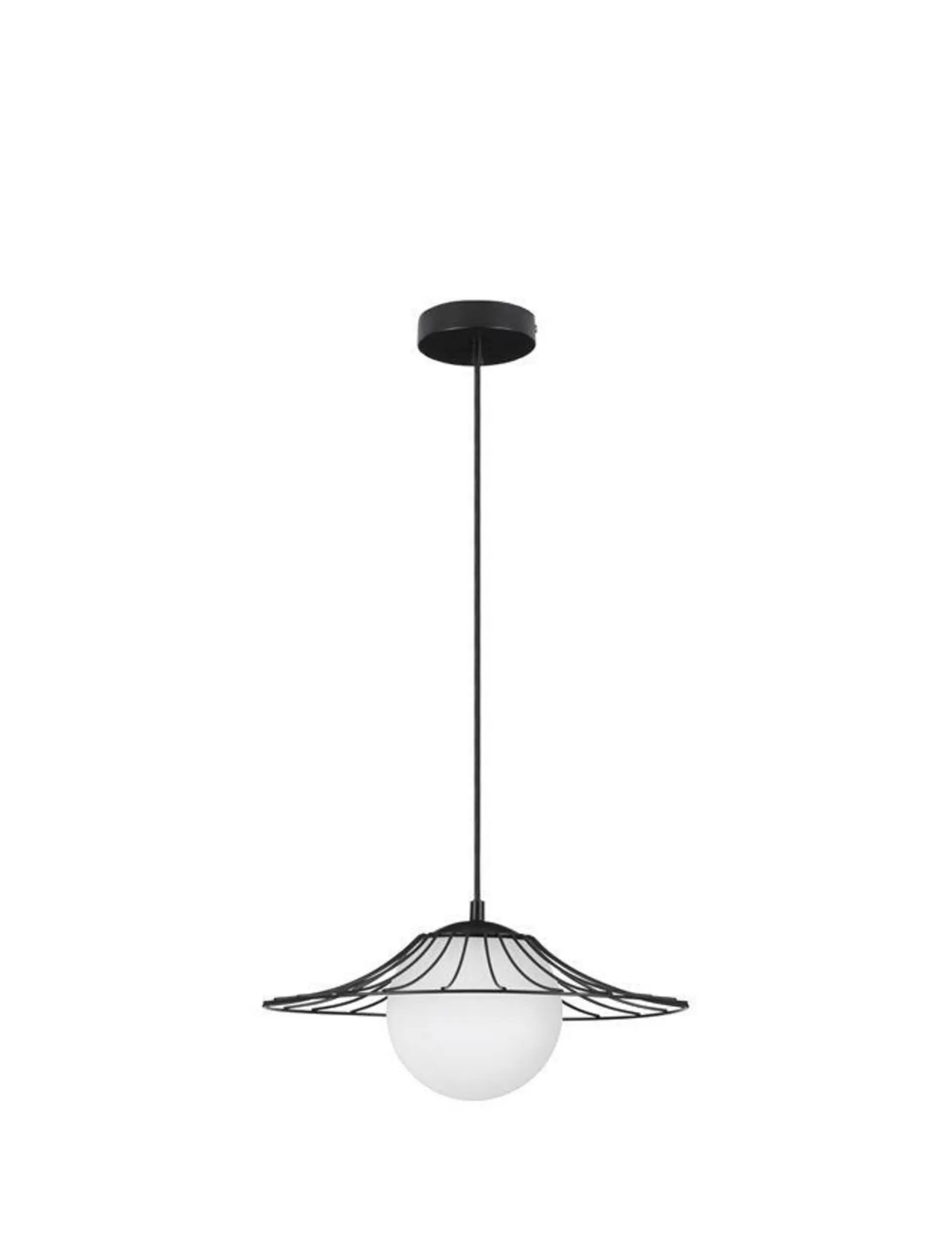 NV 9620126 Závěsné svítidlo FLY matný černý kov E27 1x12W 230V IP20 bez žárovky - NOVA LUCE