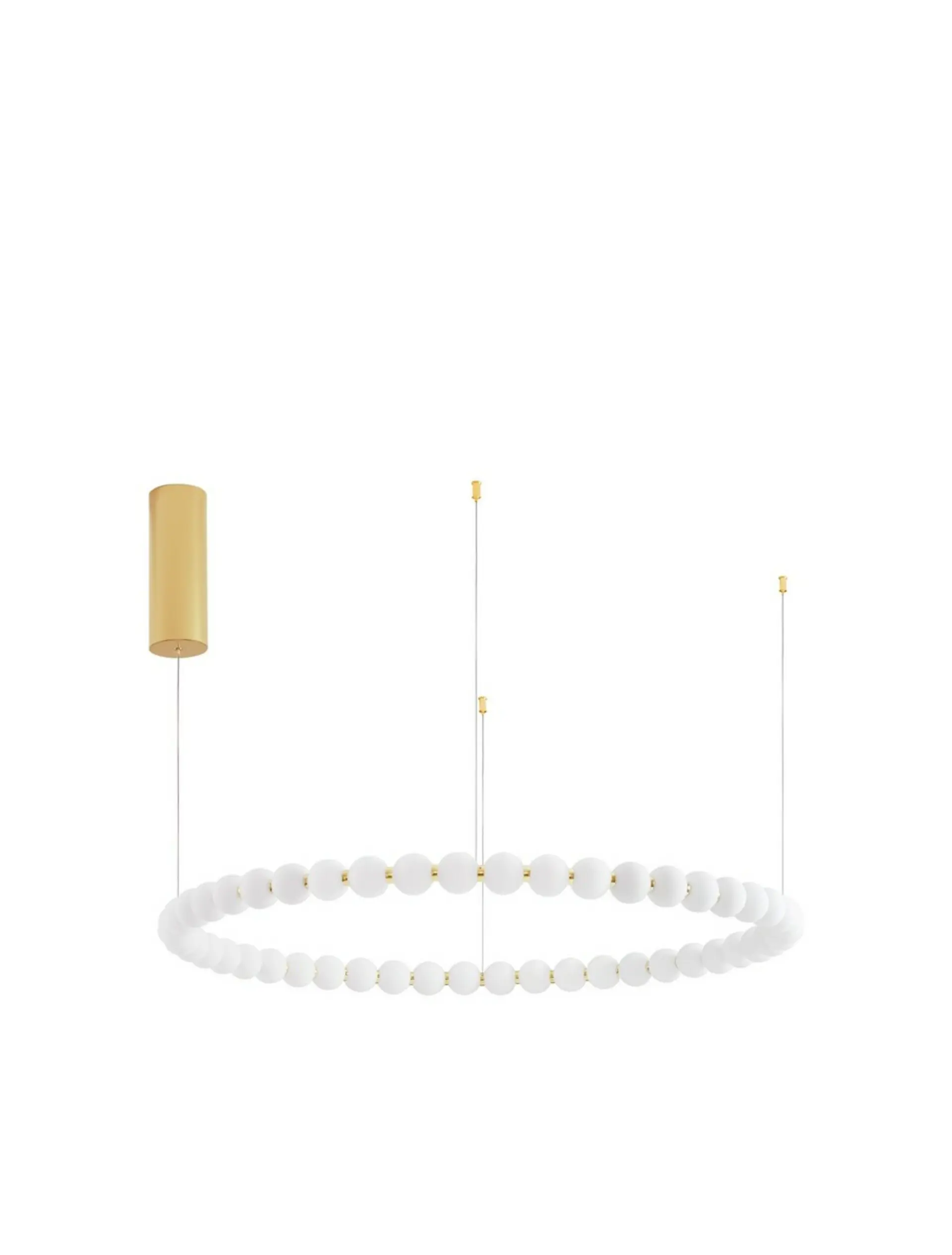 NOVA LUCE závěsné svítidlo PERLA zlatý kov a opálové sklo LED 72W 230V 3000K IP20 stmívatelné 9695231