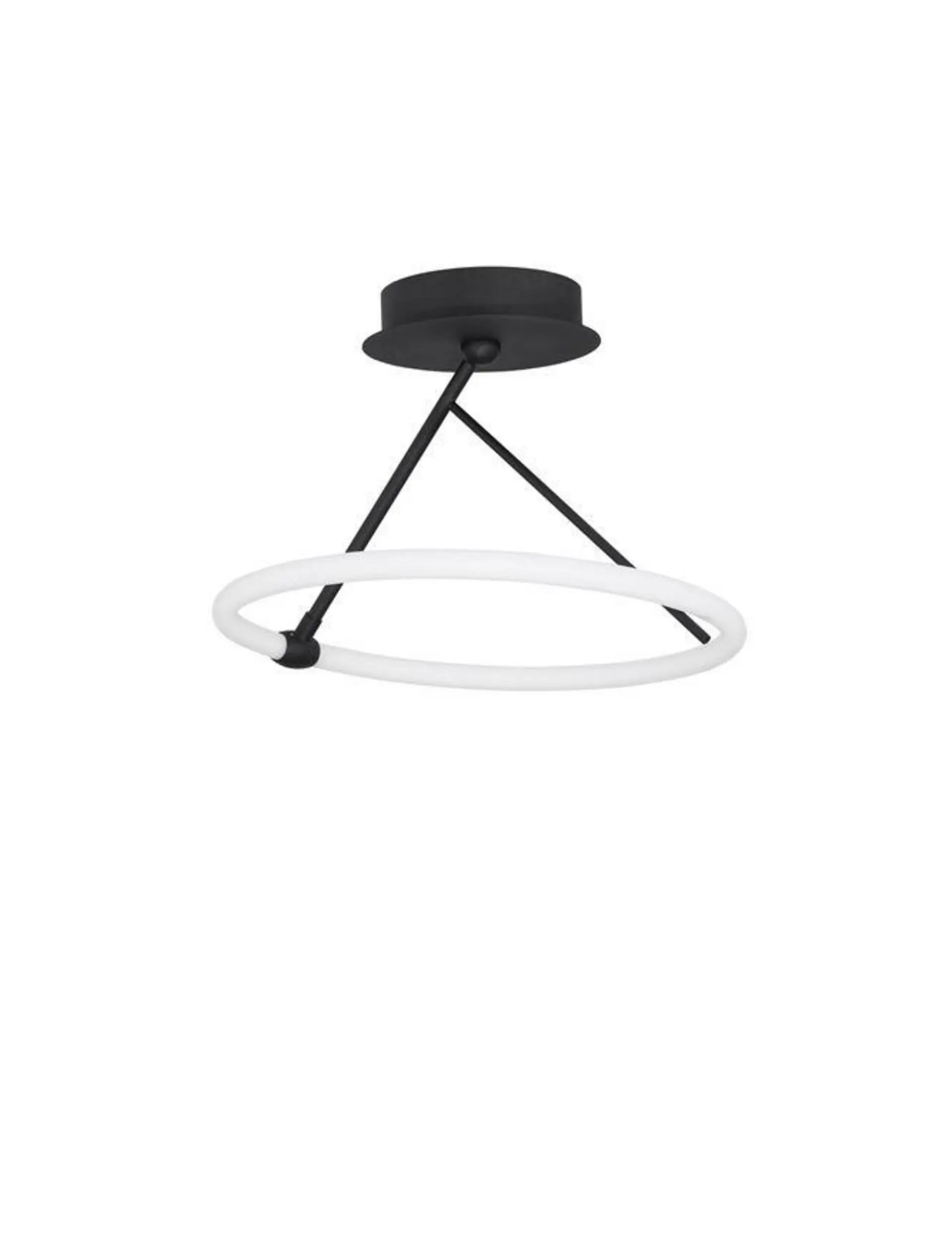 NOVA LUCE stropní svítidlo JANUS černý hliník a akryl LED 21W 230V 3000K IP20 9892162