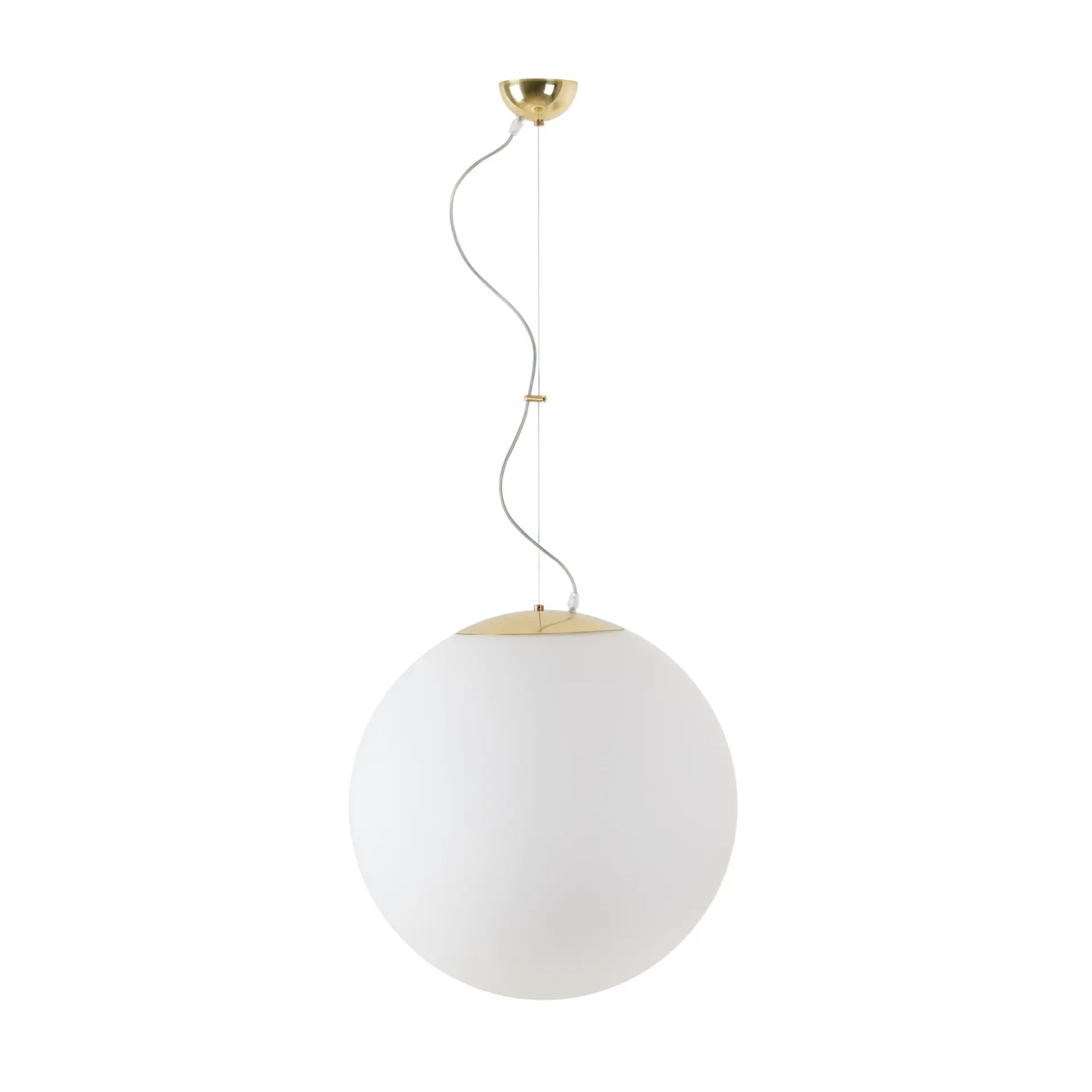 OSMONT ADR60294 ADRIA L4 závěsné skleněné svítidlo mosaz leštěná / bílá IP40 3000 K 41W LED