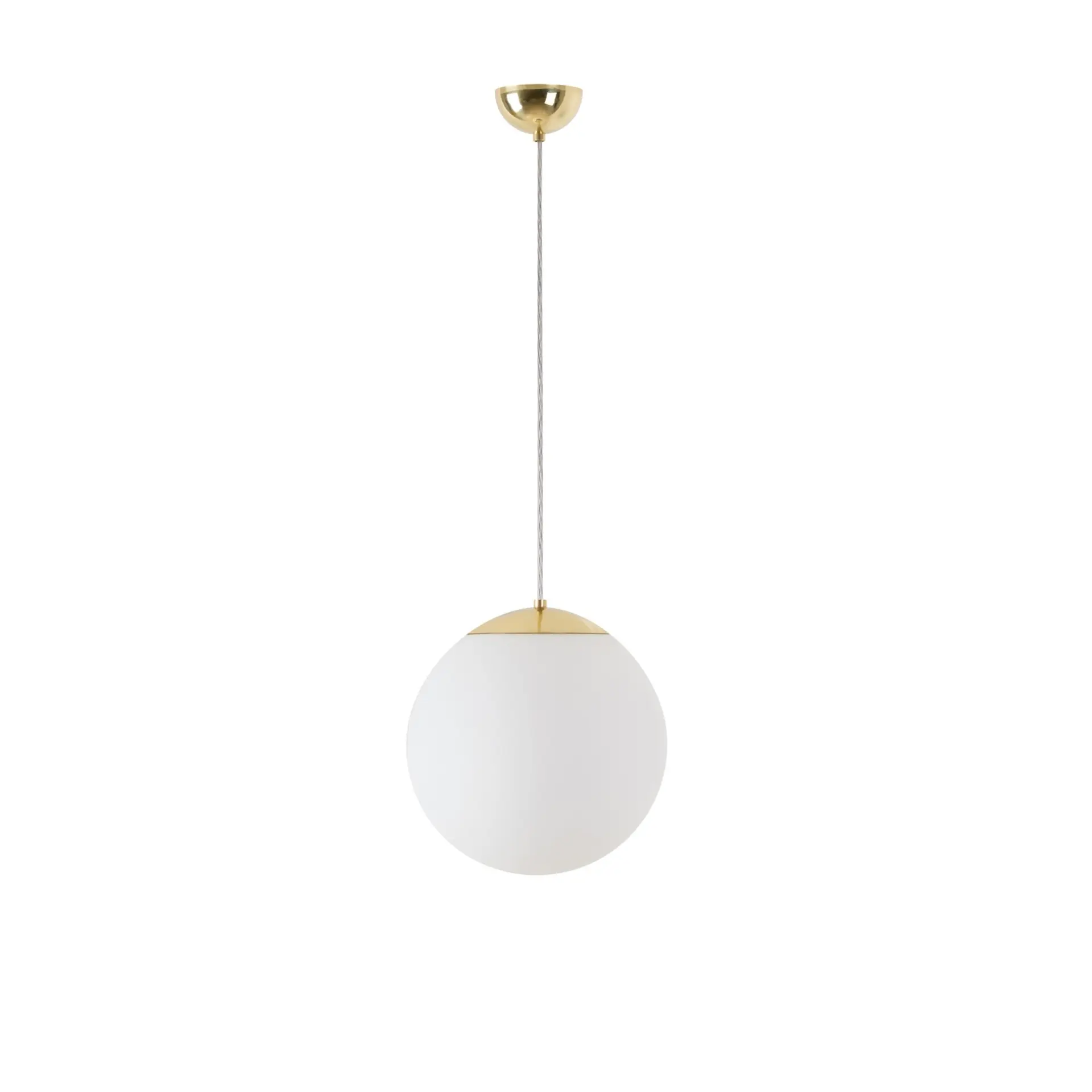 OSMONT ADR60836 ADRIA S2 závěsné skleněné svítidlo mosaz leštěná / bílá IP40 4000 K 20W LED