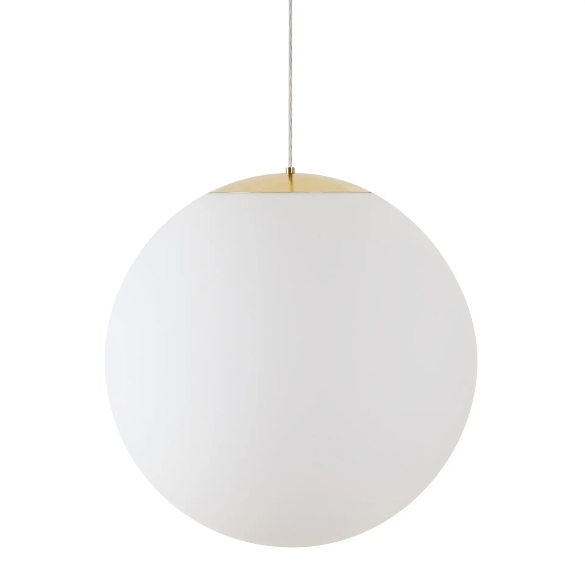 OSMONT ADR62234 ADRIA S5 HP závěsné skleněné svítidlo mosaz leštěná / bílá IP40 3000 K 65W LED