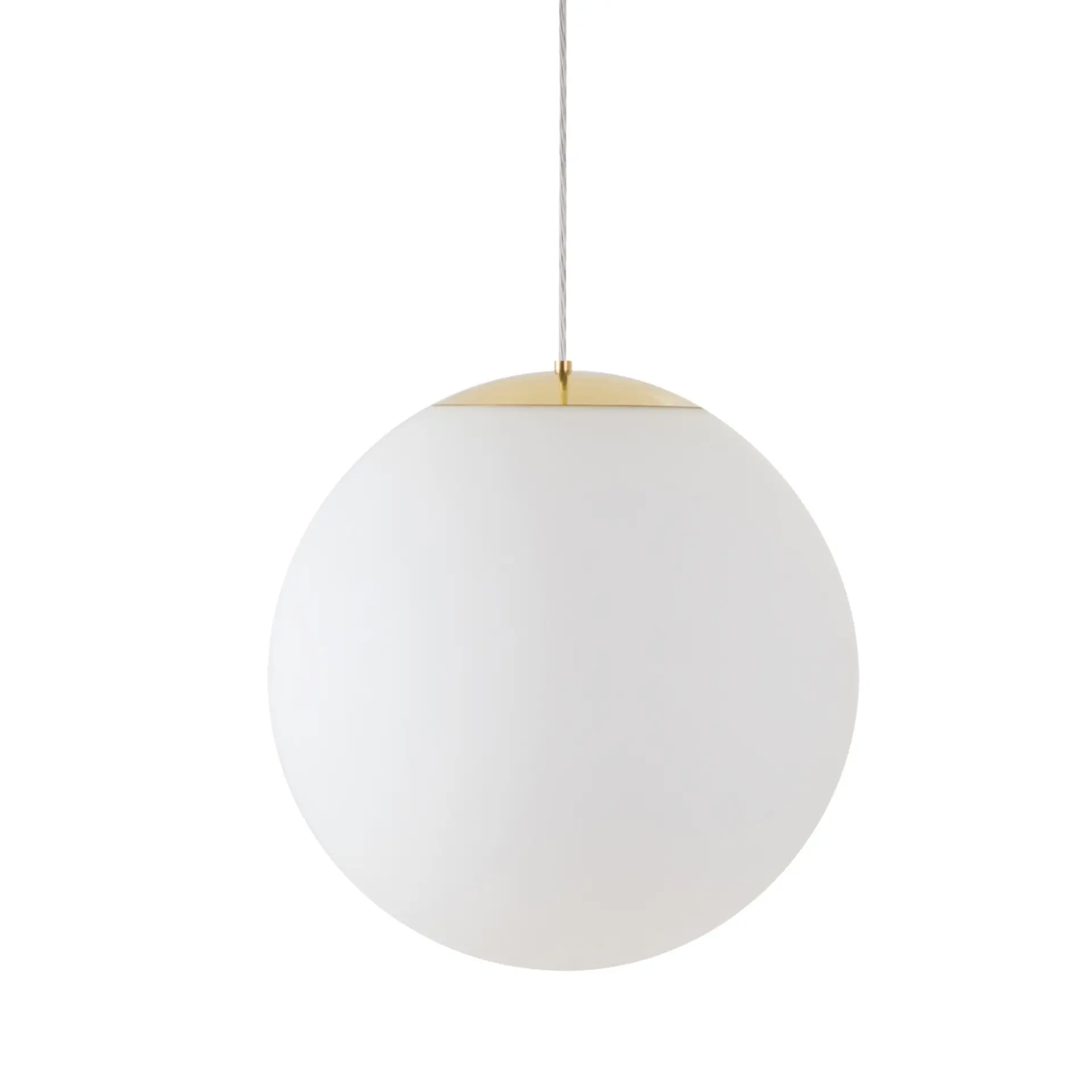 OSMONT ADR62724 ADRIA S4 HP závěsné skleněné svítidlo mosaz leštěná / bílá IP40 4000 K 59W LED