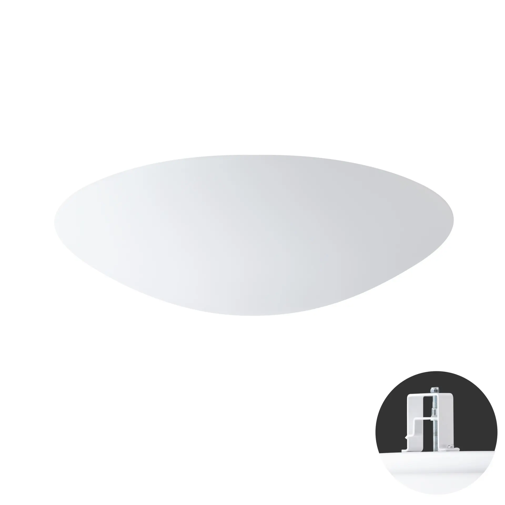 OSMONT AUR59374 AURA V9 stropní/nástěnné skleněné polovestavné svítidlo bílá IP44 3000 K 54W LED