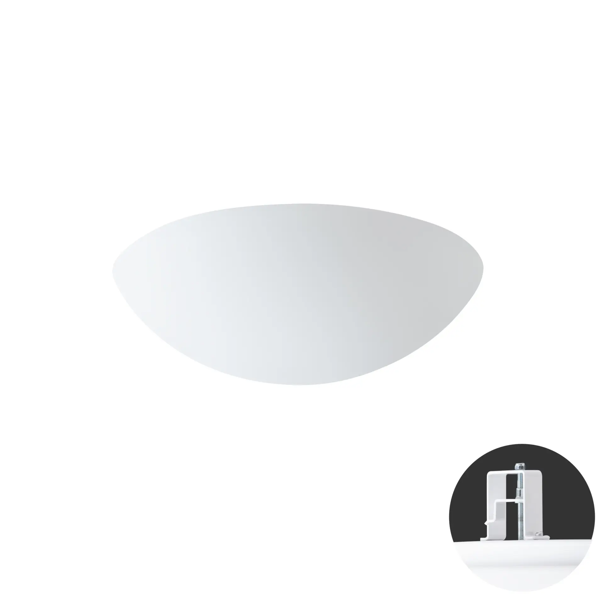 OSMONT AUR59826 AURA V8 stropní/nástěnné skleněné polovestavné svítidlo bílá IP44 4000 K 9W LED HF