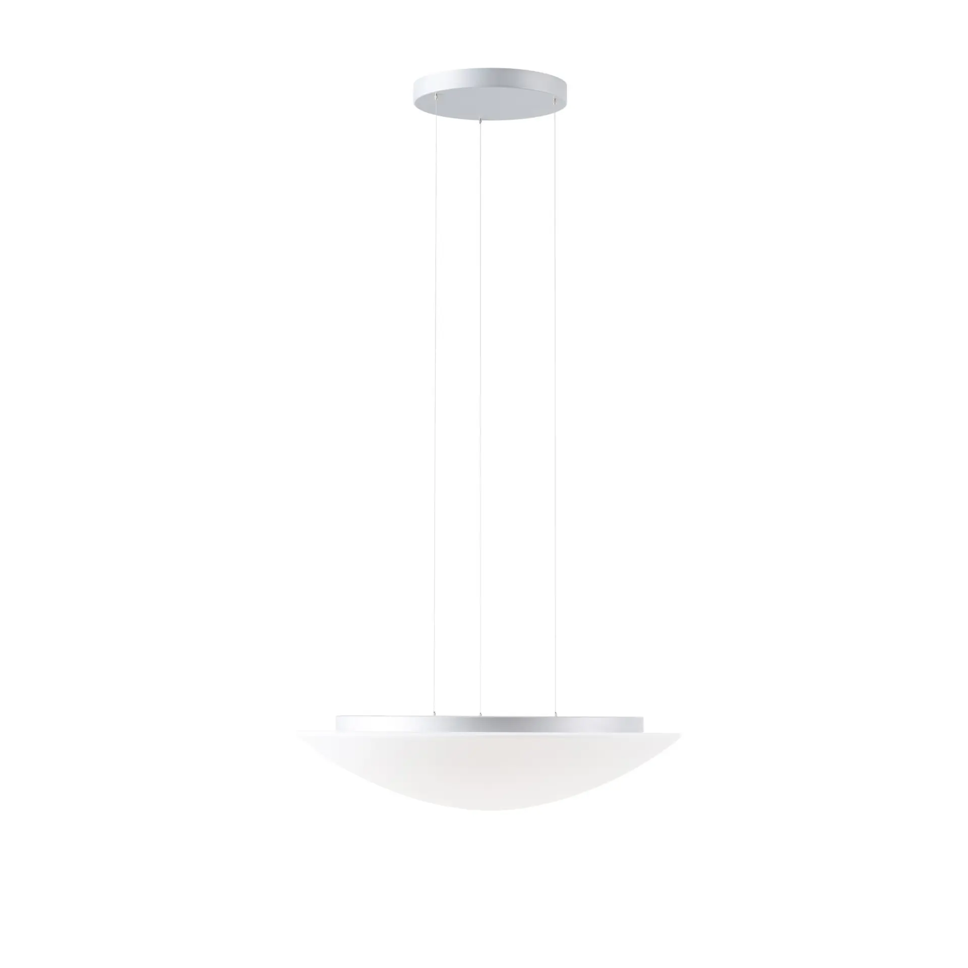 OSMONT AUR67444 AURA LE9 závěsné skleněné svítidlo stříbrná / bílá IP40 3000 K 47W LED DALI