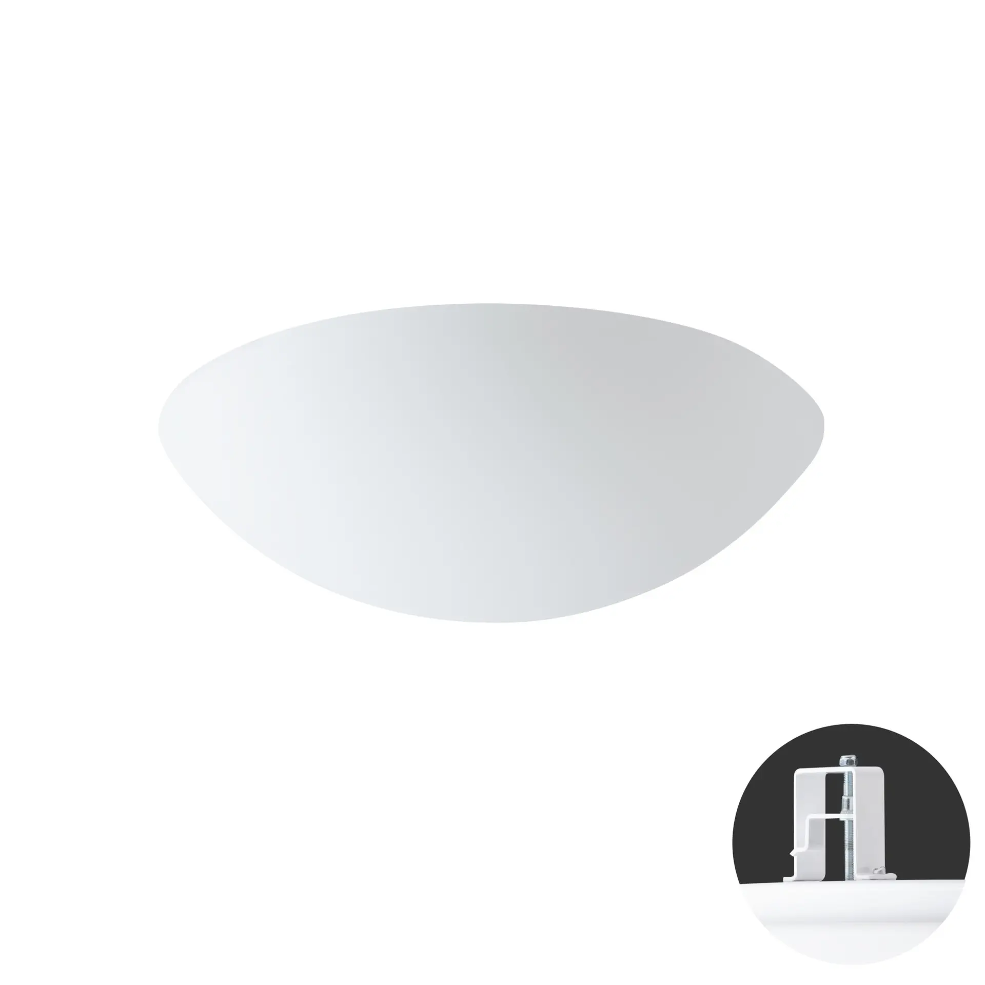 OSMONT AUR68098 AURA V10 stropní/nástěnné skleněné polovestavné svítidlo bílá IP44 3000 K 14W LED DALI HF
