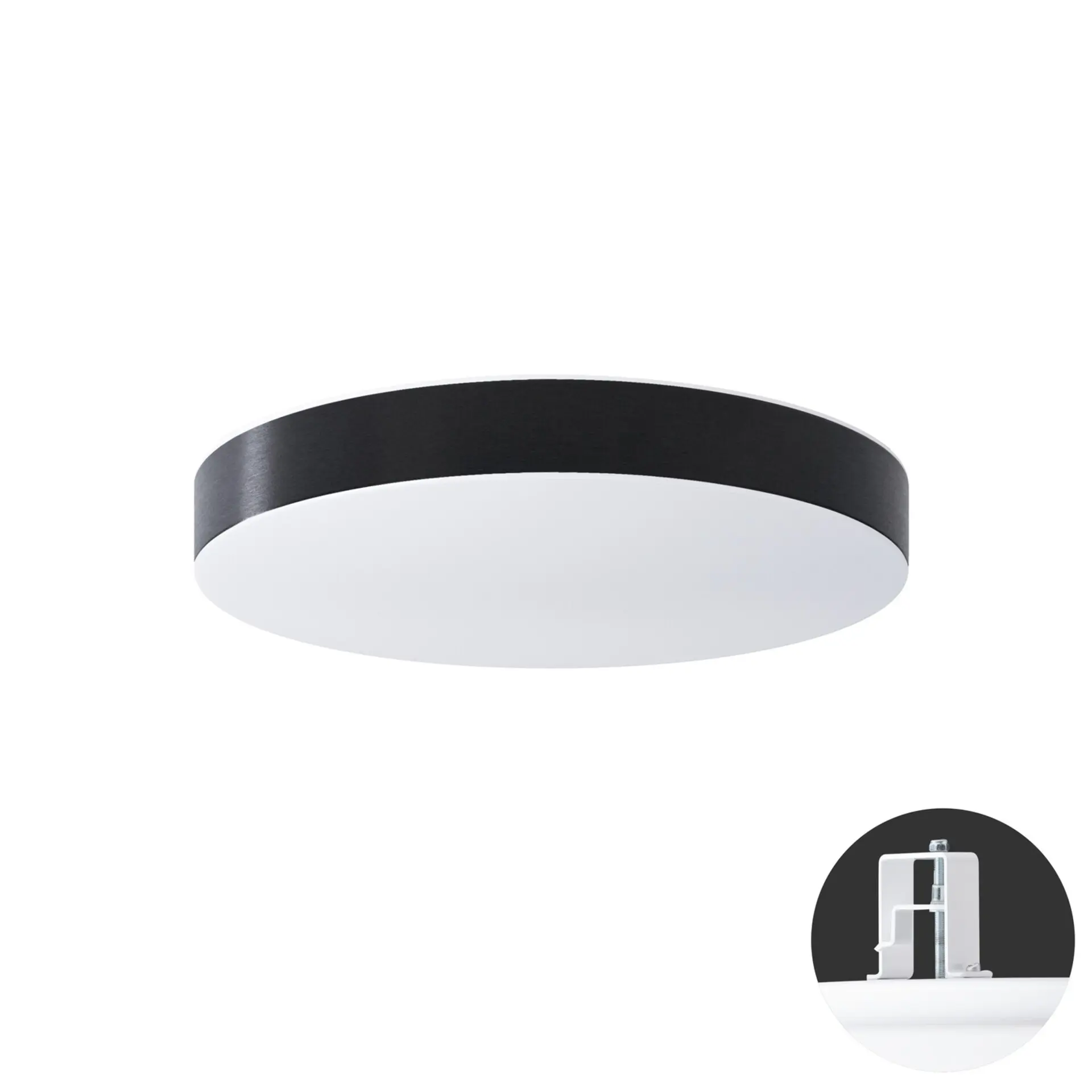 OSMONT DEL69331 DELIA CV2 stropní/nástěnné plastové polovestavné svítidlo bílá / bílo - černá IP44 3000 K 24W LED HF