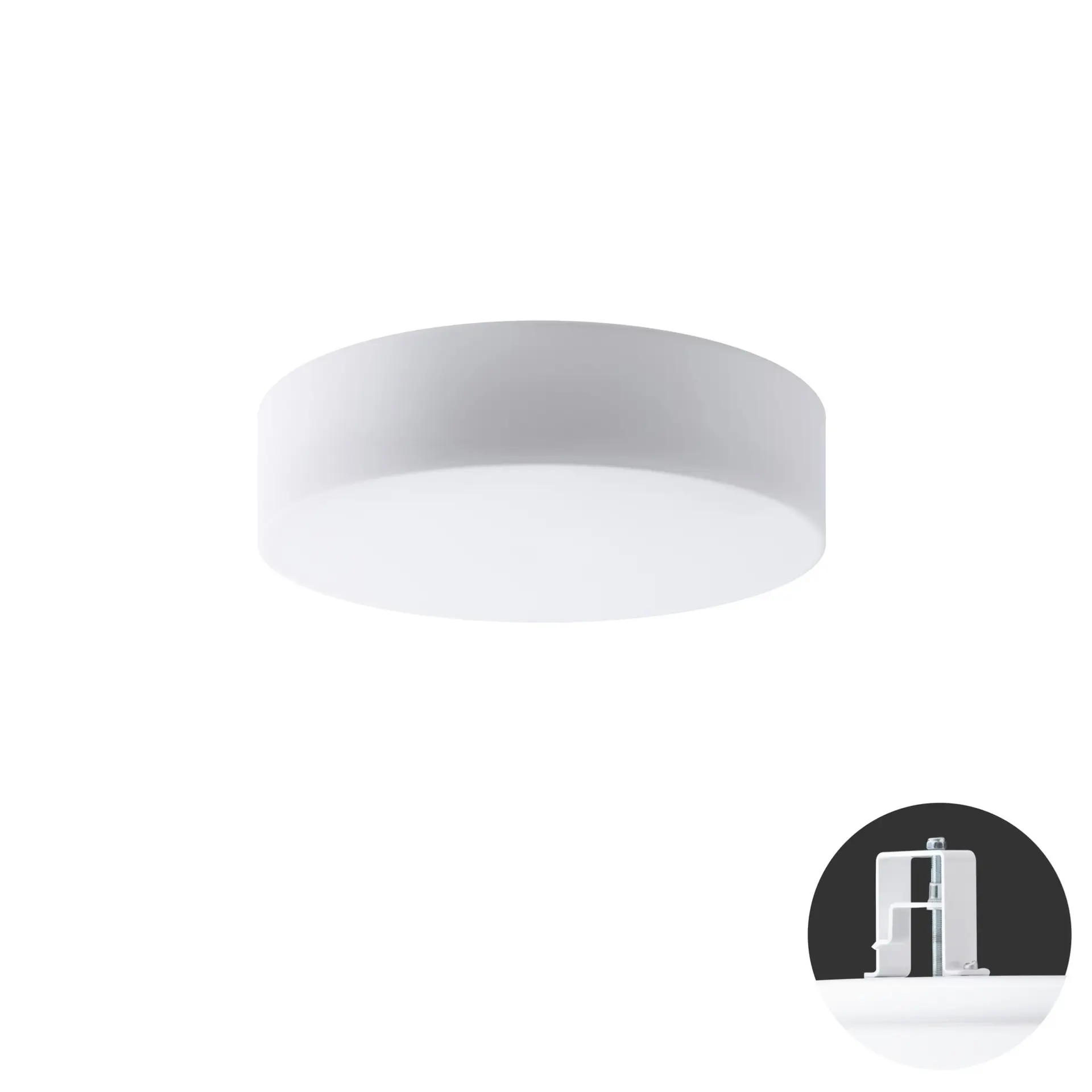 OSMONT ERI67137 ERIS V3 stropní/nástěnné skleněné polovestavné svítidlo bílá IP44 3000 K 27W LED DALI HF