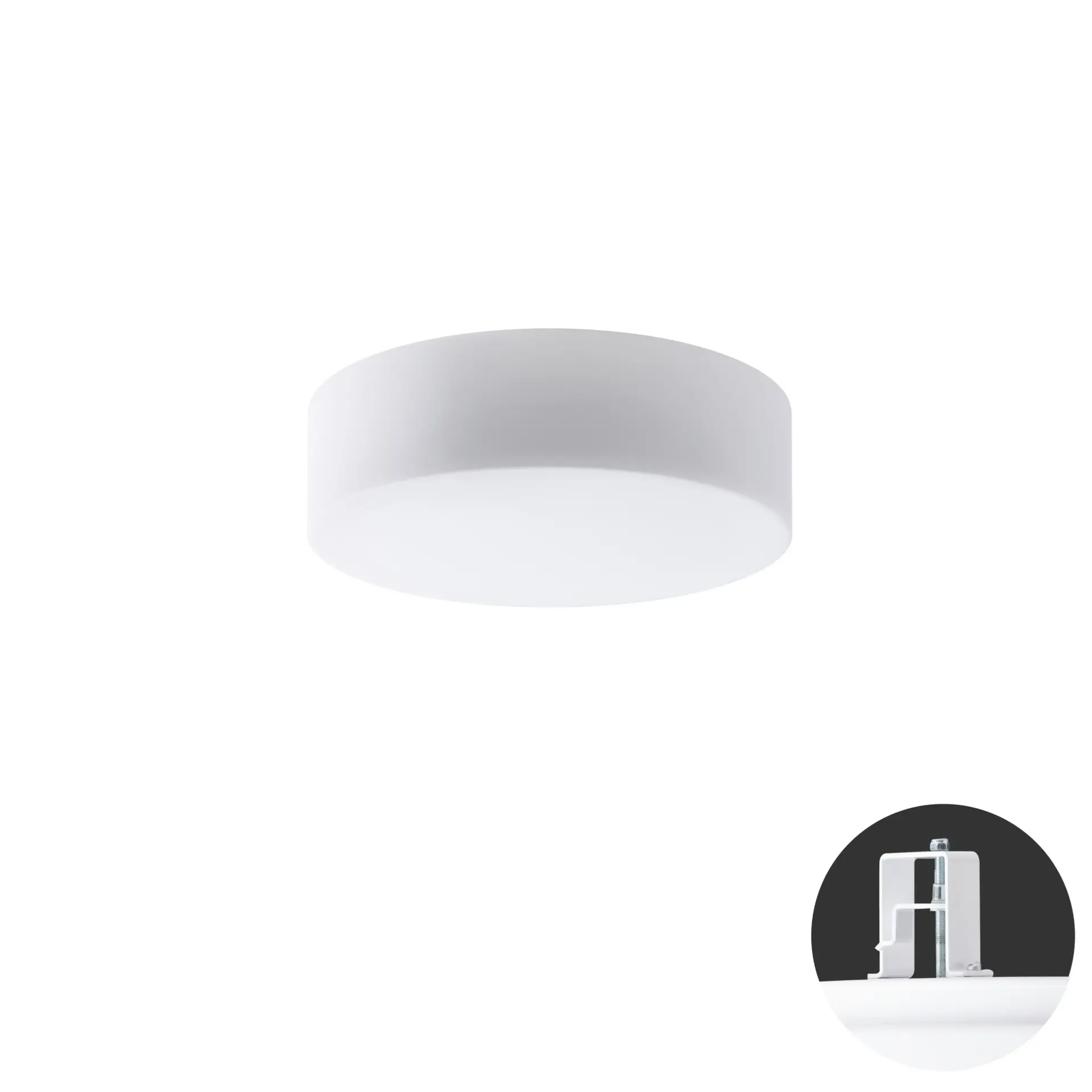 OSMONT ERI67619 ERIS V2 stropní/nástěnné skleněné polovestavné svítidlo bílá IP44 4000 K 19W LED DALI HF