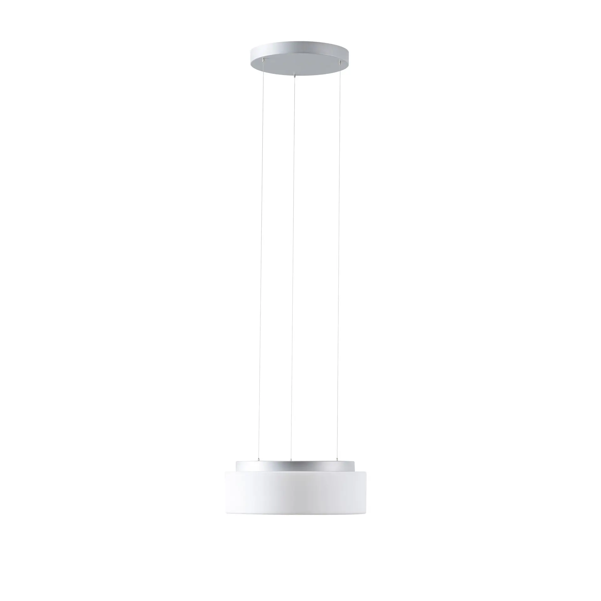 OSMONT ERI71337 ERIS LE2 závěsné skleněné svítidlo stříbrná / bílá IP40 3000/4000 K 18W LED