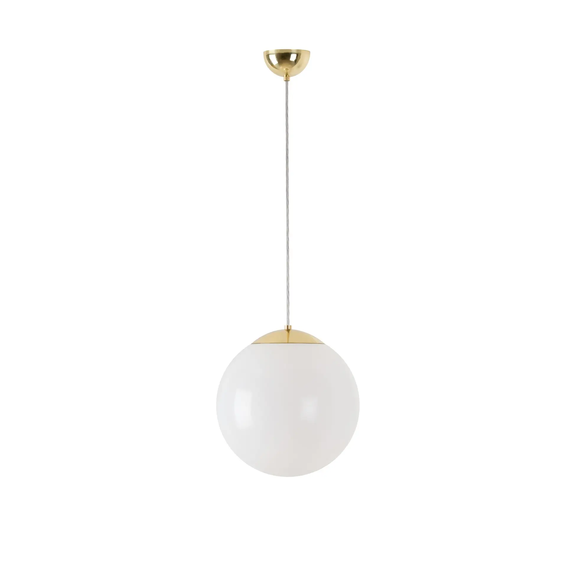 OSMONT ISI66232 ISIS S2 závěsné plastové svítidlo mosaz leštěná / bílá IP40 3000 K 20W LED