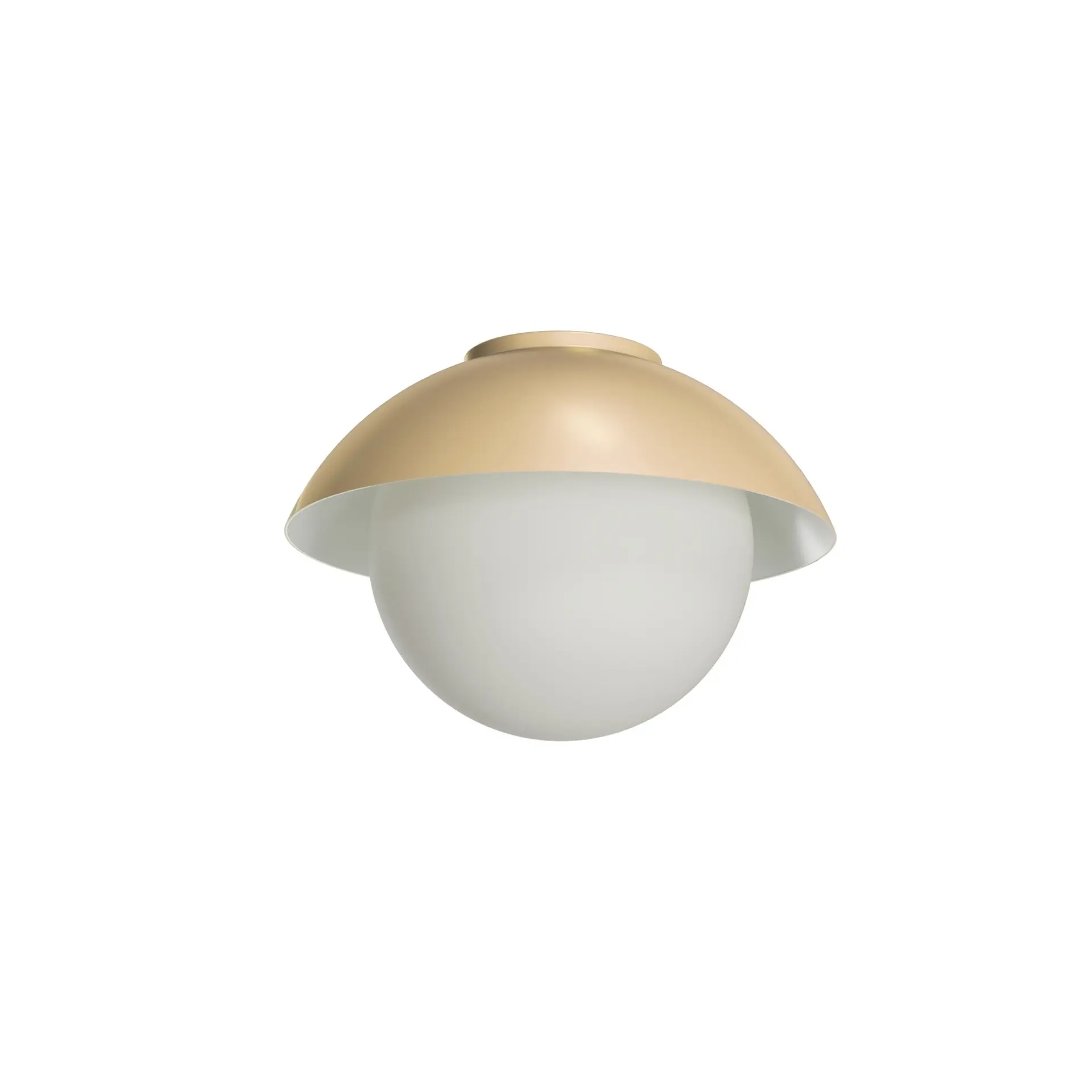 OSMONT LUK40003 LUKIDA 2 stropní/nástěnné skleněné svítidlo Golden Beach / bílá IP65 25W E27