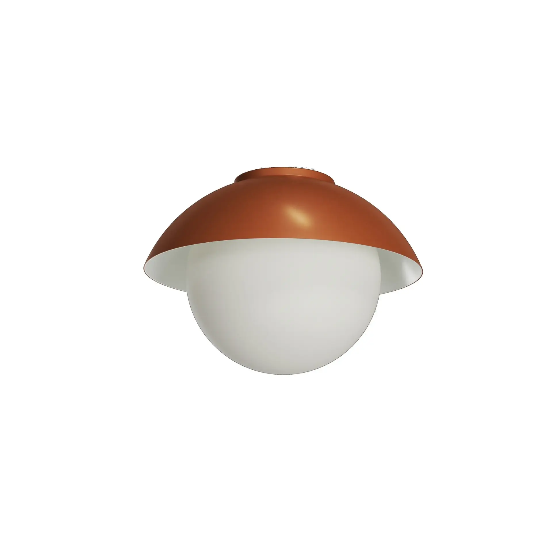 OSMONT LUK40005 LUKIDA 2 stropní/nástěnné skleněné svítidlo terakota / bílá IP65 25W E27