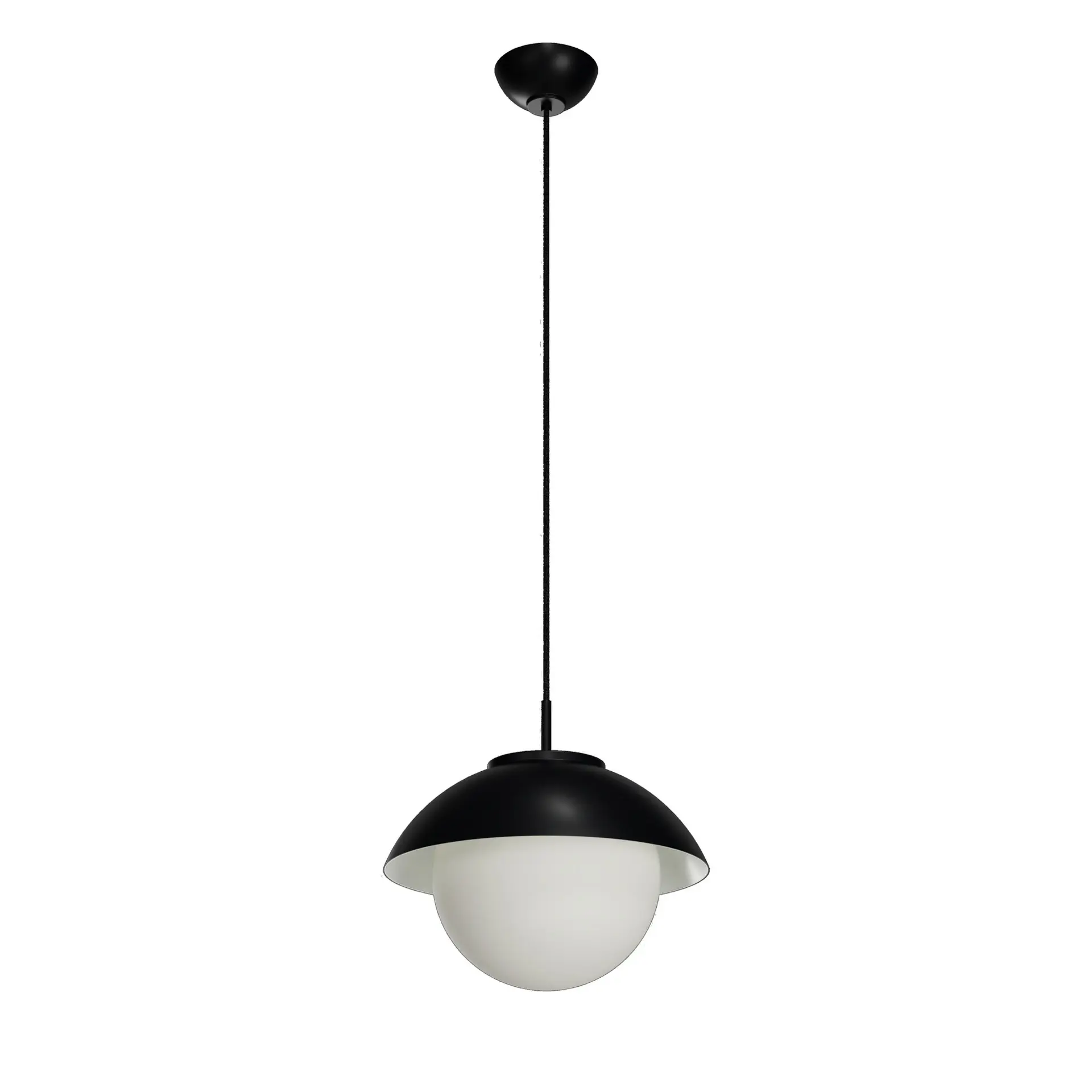OSMONT LUK60026 LUKIDA ST2 závěsné skleněné svítidlo černá / bílá IP40 3000 K 20W LED