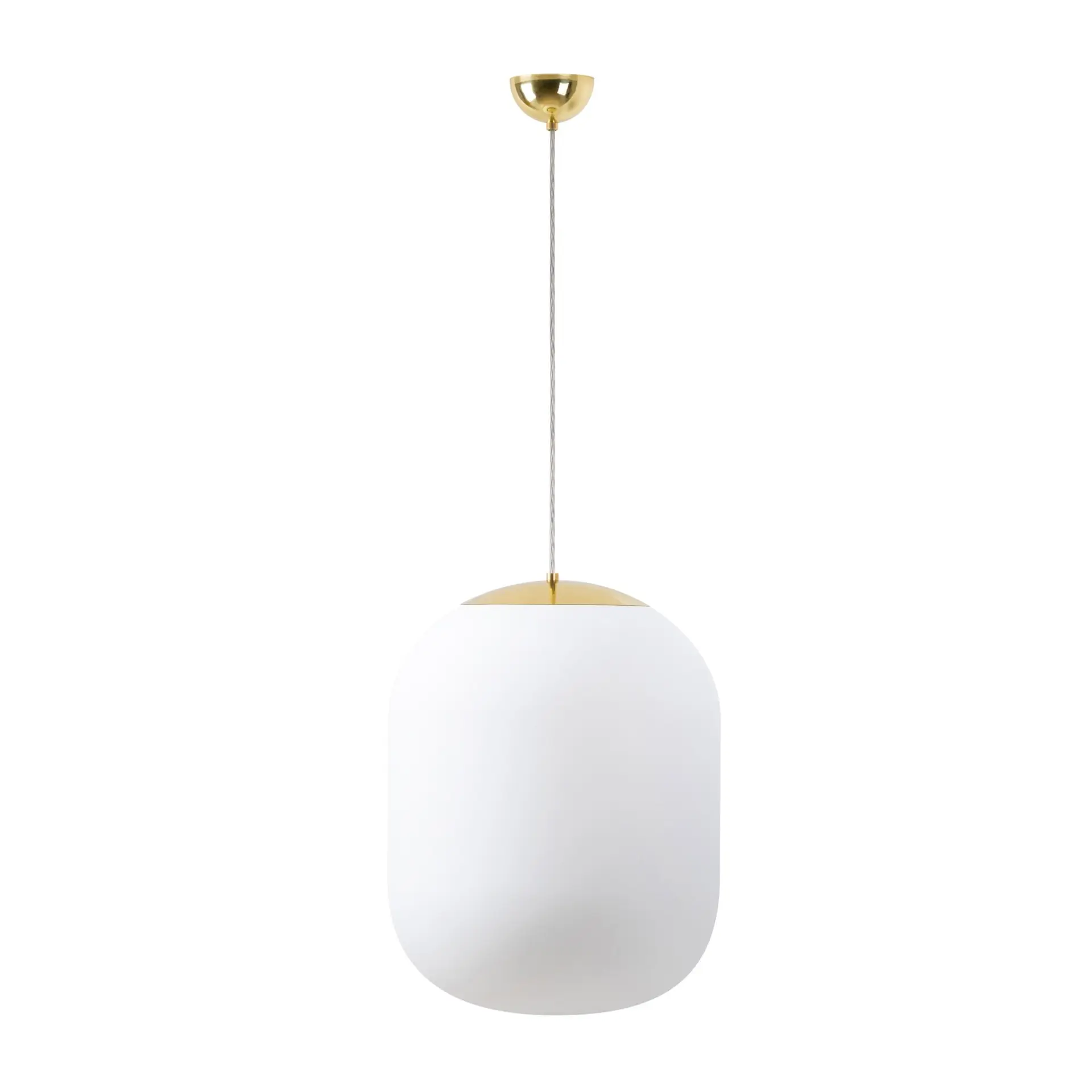 OSMONT TAN58178 TANIA S2 závěsné skleněné svítidlo mosaz leštěná / bílá IP40 40W E27