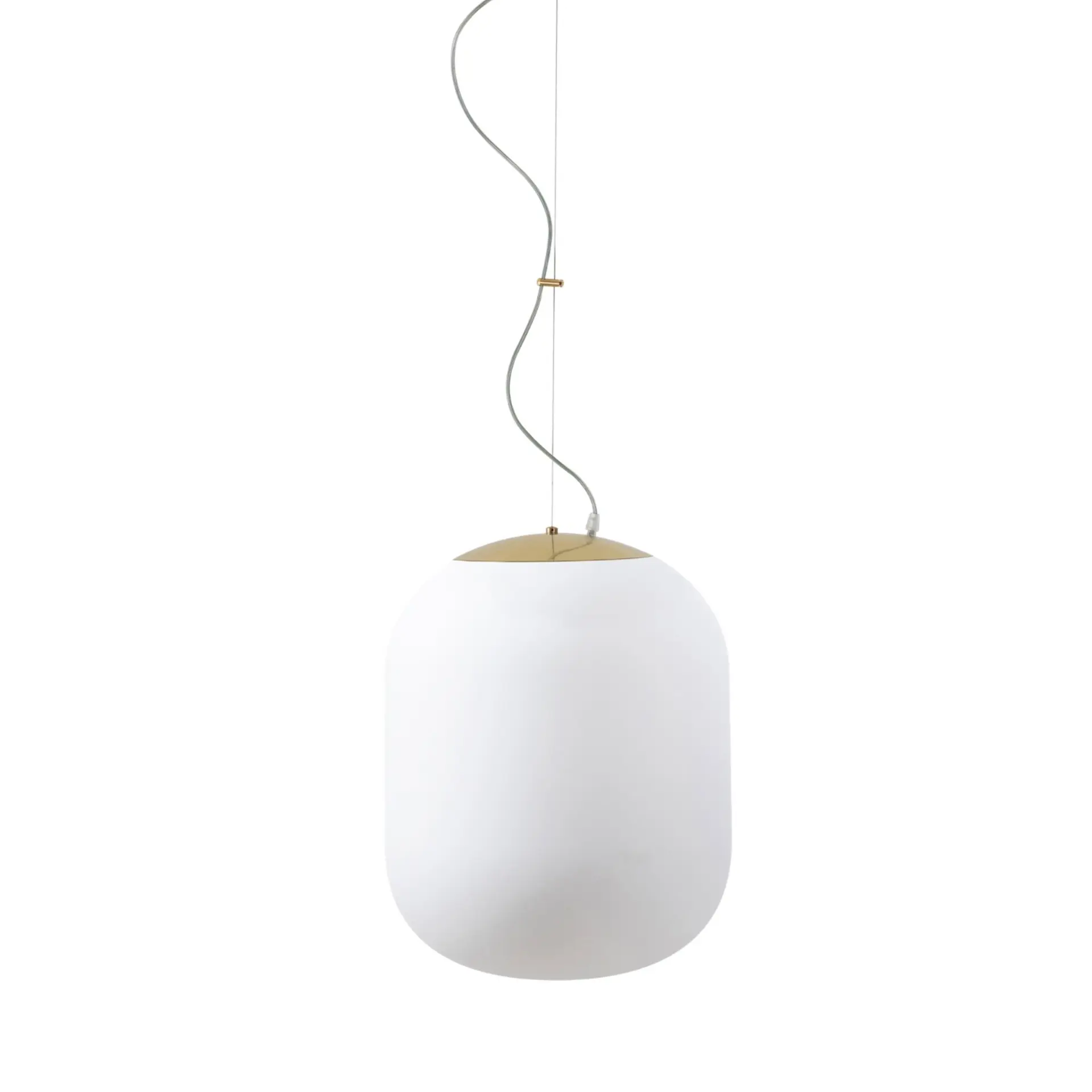 OSMONT TAN62370 TANIA L2 HP závěsné skleněné svítidlo mosaz leštěná / bílá IP40 3000 K 58W LED DALI